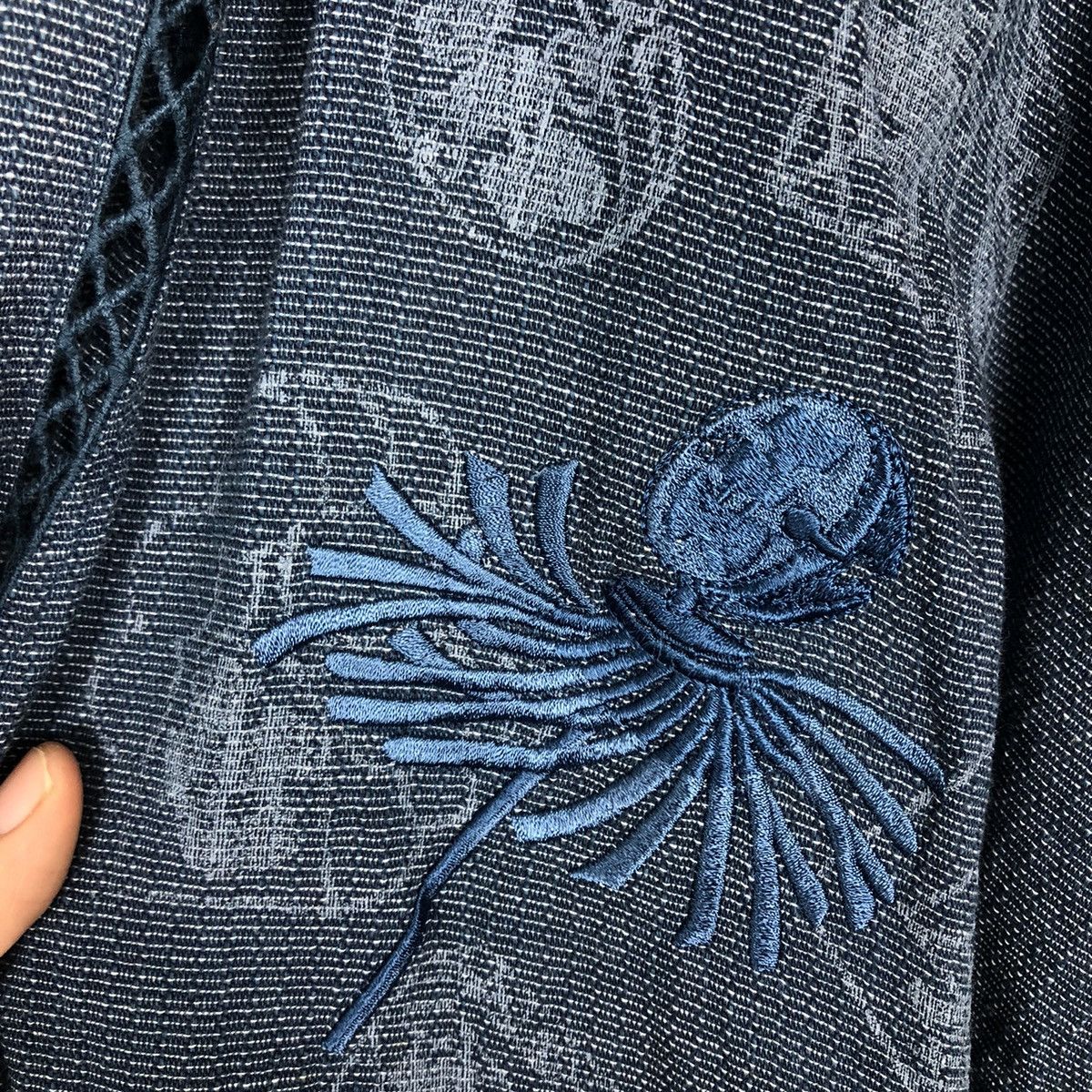 45rpm 🔥Vintage Traditional Japanese Kimono Japan Sisoko Blue Blue Size US L / EU 52-54 / 3 - 12 Thumbnail