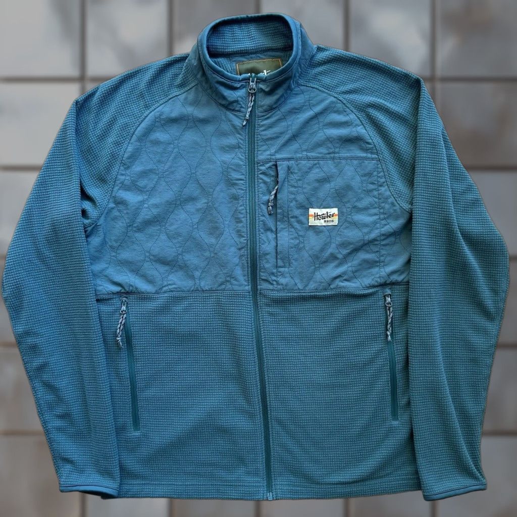 Howler Brothers Howler Brothers Tailsman Grid Fleece Jacket Small Blue Full Zip Outerwear Size US S / EU 44-46 / 1 - 1 Thumbnail