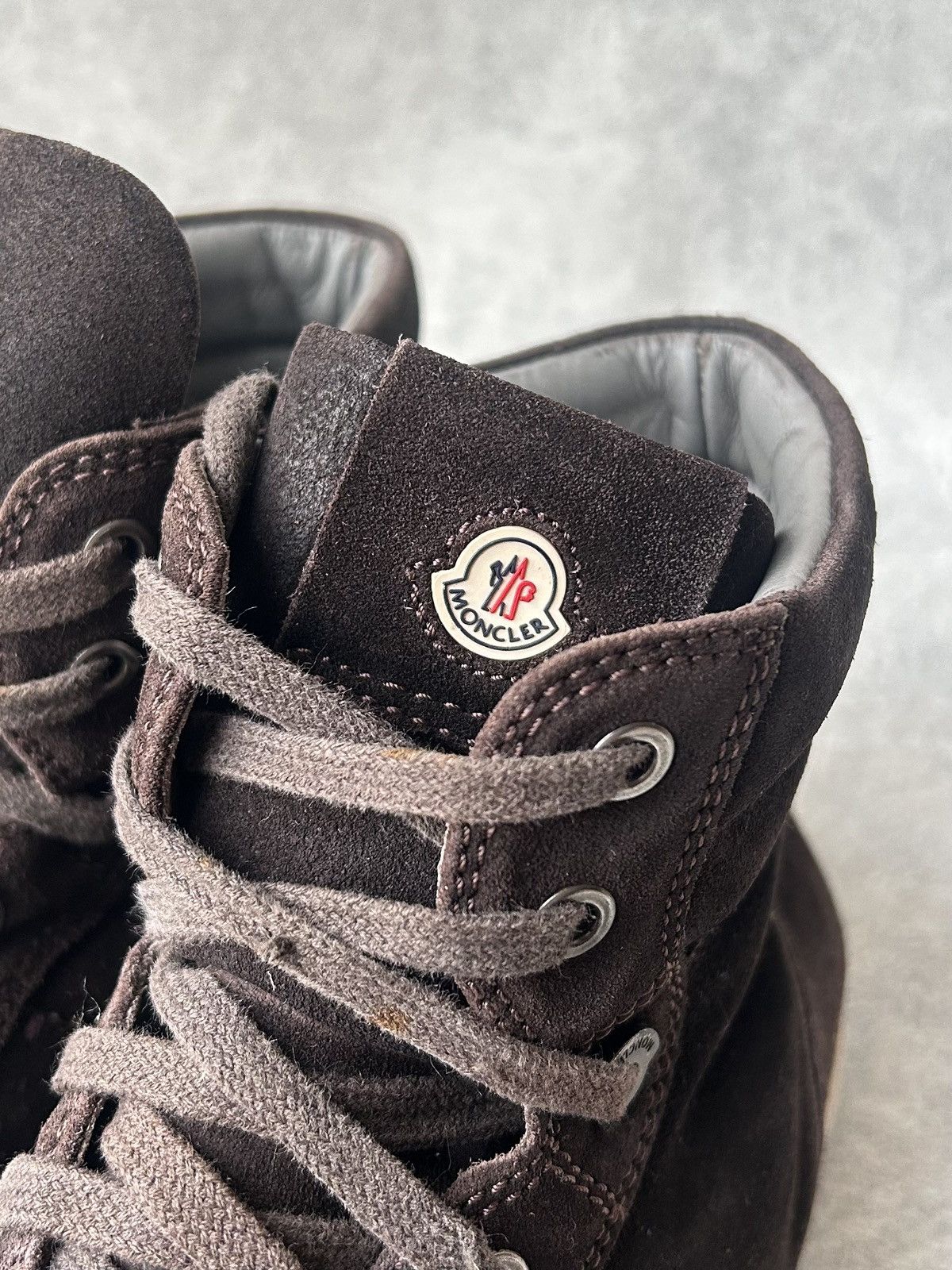 Moncler Vintage Moncler Suede High Top Sneakers Size US 10 / EU 43 - 8 Thumbnail