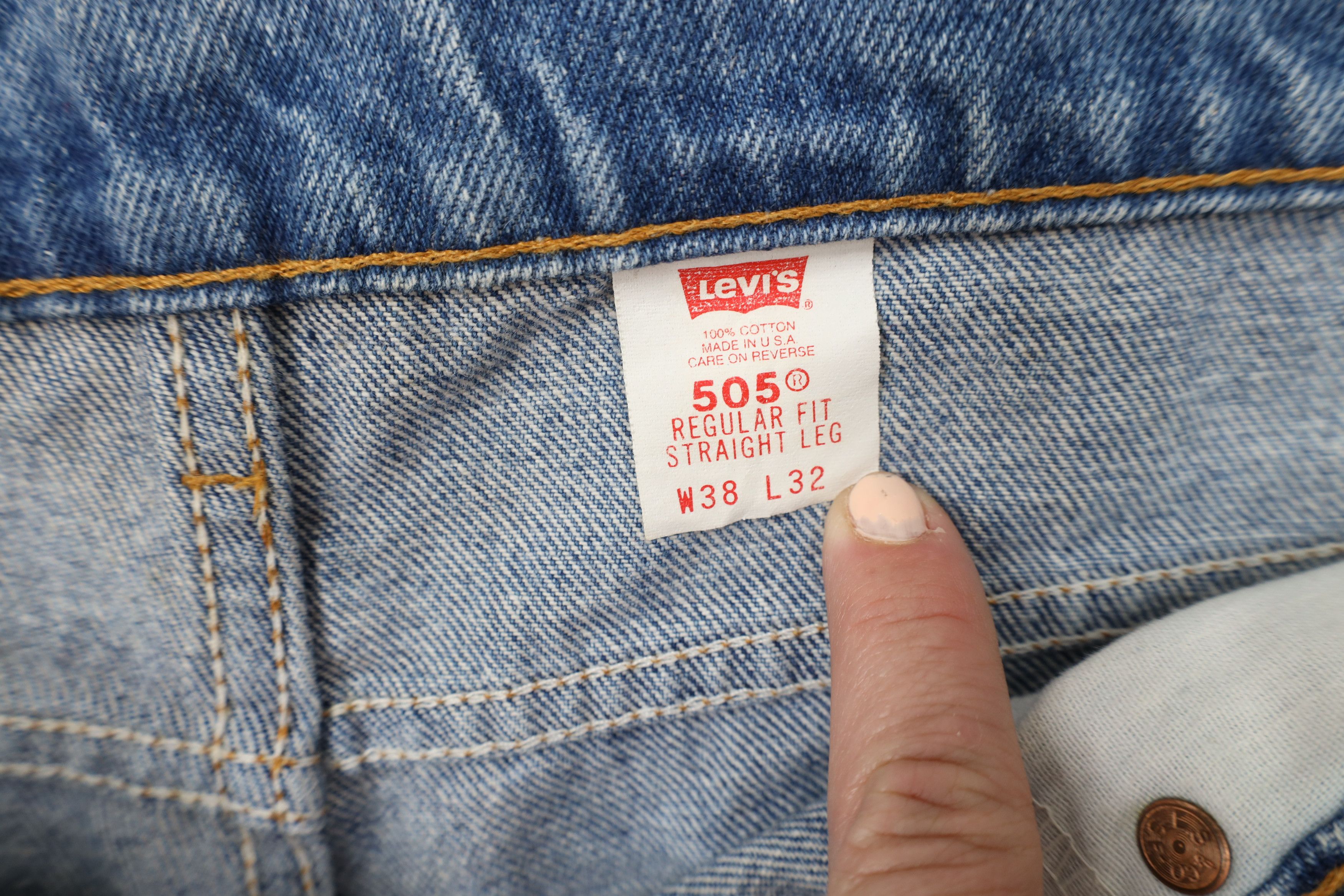 Levi's Vintage 90s Levis 505 Orange Tab Denim Jeans USA Size US 38 / EU 54 - 11 Thumbnail