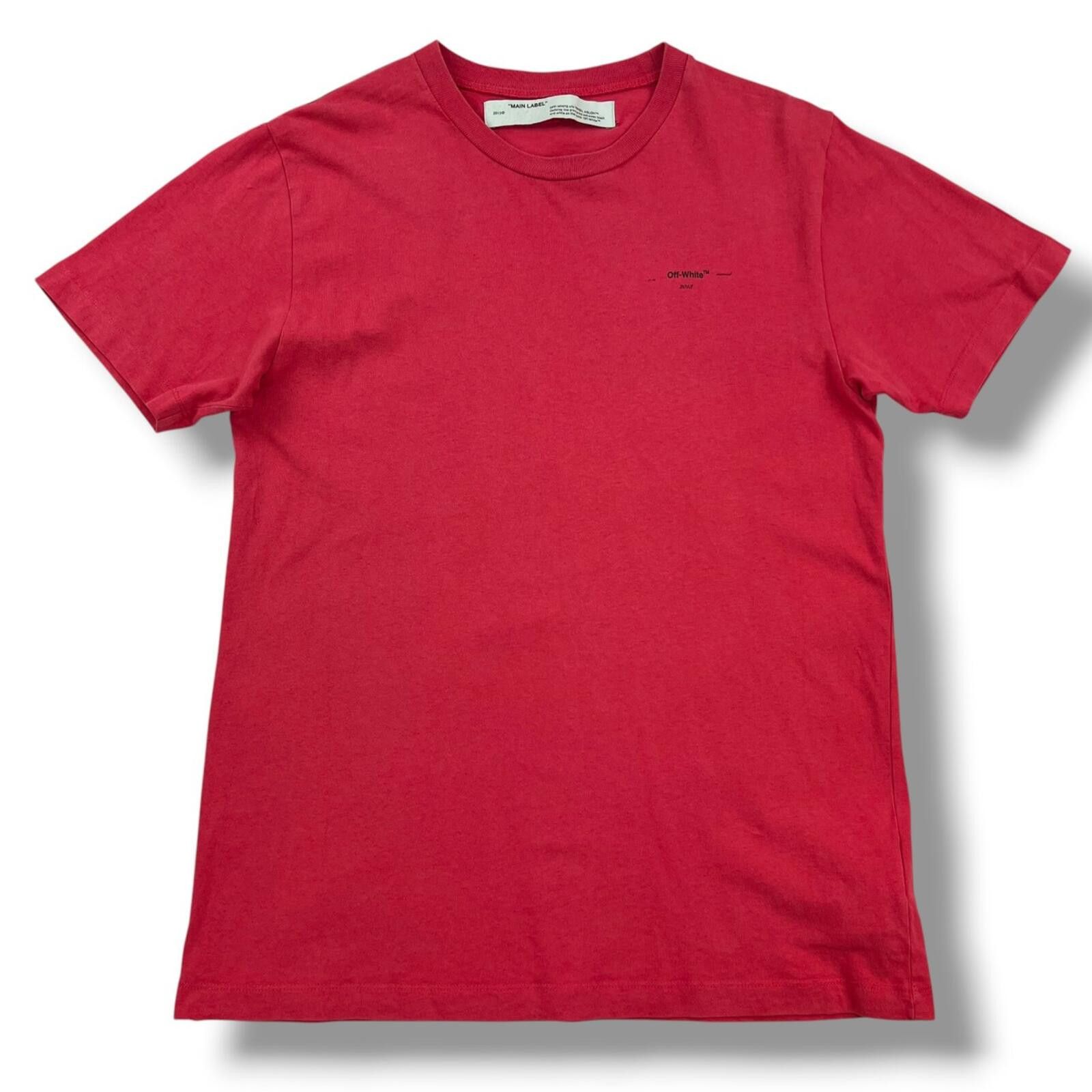 Off-White Off-White Mini Logo Red T Shirt Size US M / EU 48-50 / 2 - 2 Thumbnail