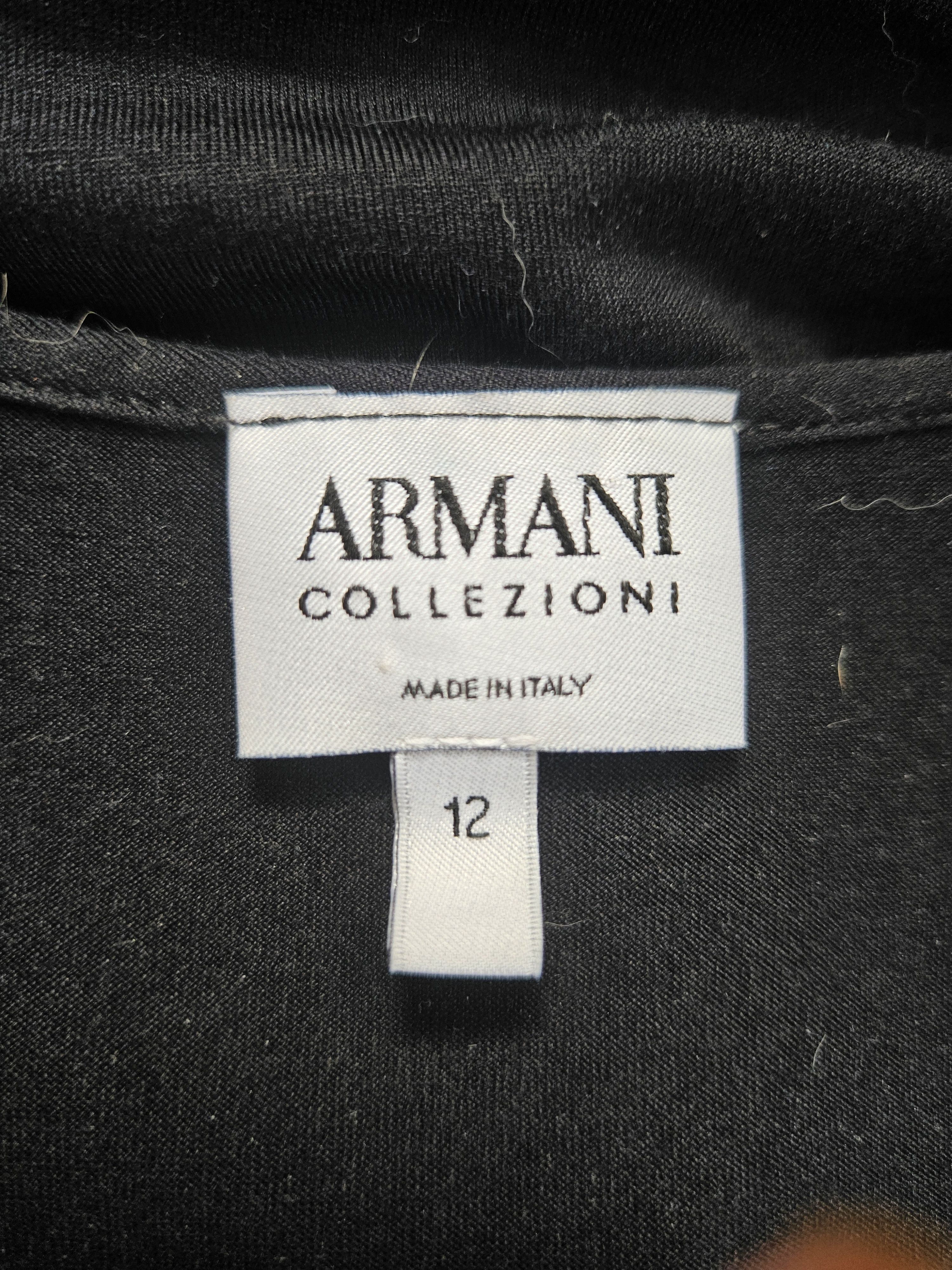 Armani Collezioni Black women's Armani Collection knit top with pleat detail Size XL / US 12-14 / IT 48-50 - 4 Thumbnail