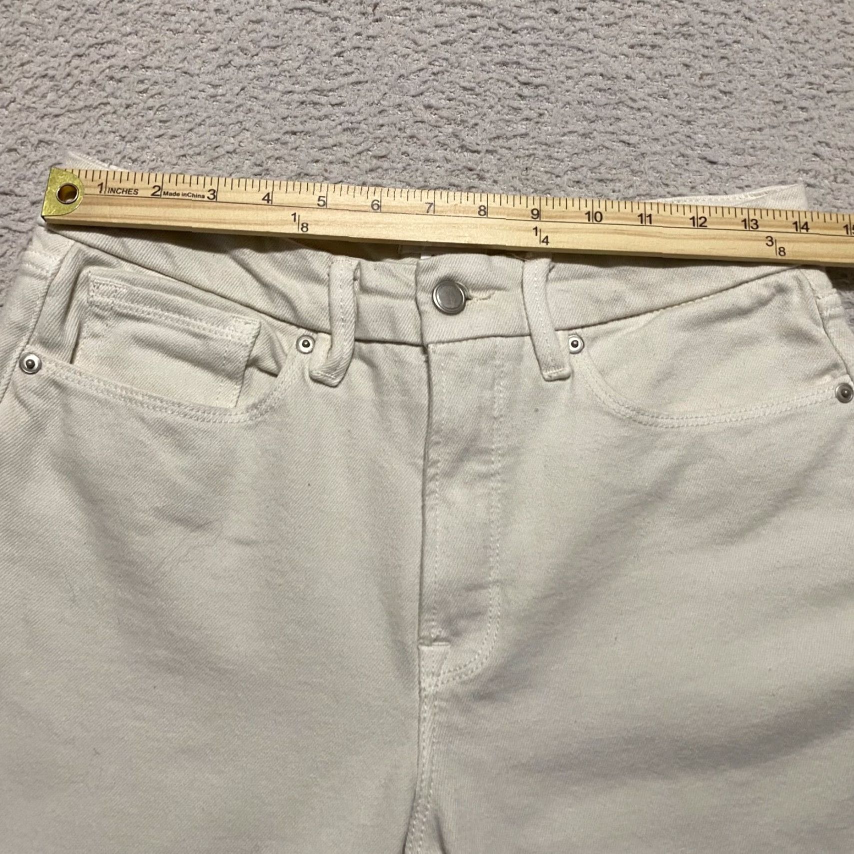 Good American Good American Jeans Womens Skinny Mid Rise Light Wash Ivory Denim 8 Size 25" / US 0 / IT 36 - 5 Thumbnail