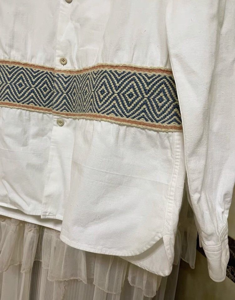Visvim VISVIM Knitted Pattern Splicing Long Sleeve Shirt Size US M / EU 48-50 / 2 - 4 Thumbnail