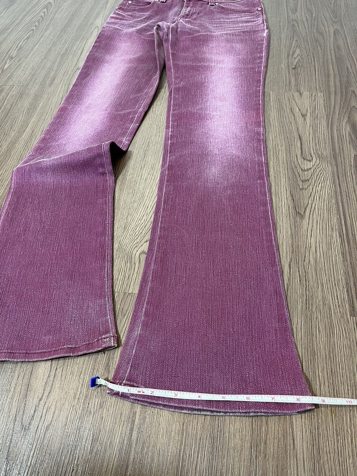 Edwin × If Six Was Nine × Tornado Mart Edwin Something Burgandy Washed Bootcut Jean with Chain Belt Size US 27 - 21 Thumbnail