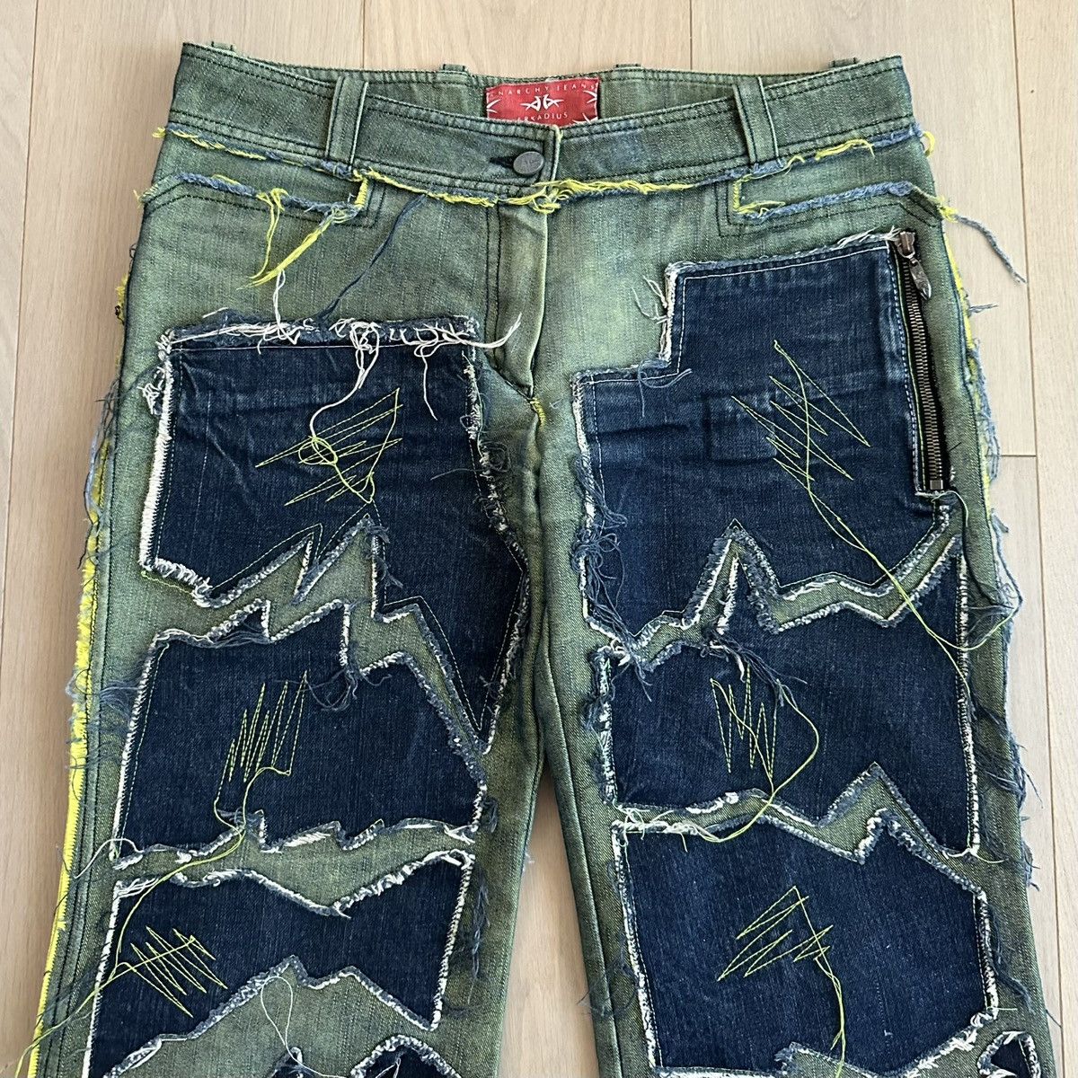Other Arkadius Anarchy Jeans SS2004 Ripped Patchwork Jeans Size 32" / US 10 / IT 46 - 2 Thumbnail