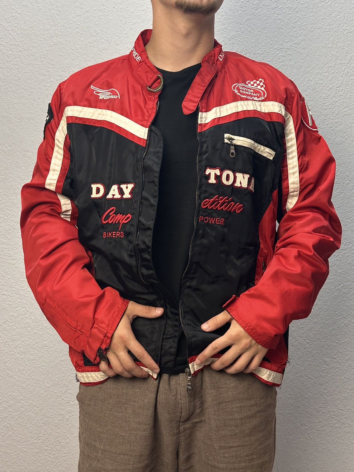 NASCAR Racing Jacket Moto Vodafone F1 Nascar Leather Red Bull Lucky Size US XXL / EU 58 / 5 - 1 Thumbnail