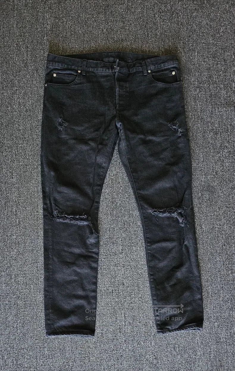 Balmain Balmain Distressed Black Denim Jeans. Size US 36 / EU 52 - 1 Thumbnail