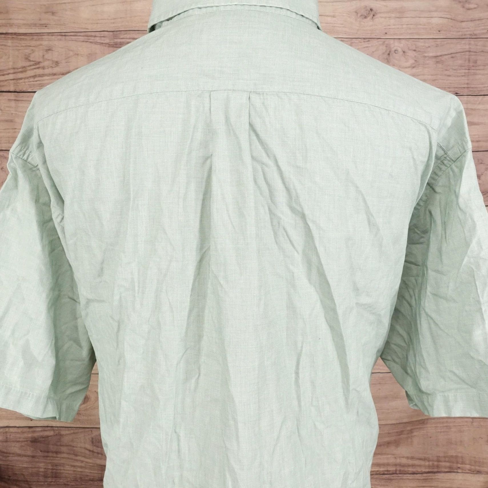 Roundtree & Yorke Roundtree & Yorke Shirt Mens 3XL BIG Short Sleeve Button Down Pocket Classic Green Size US XXL / EU 58 / 5 - 5 Thumbnail