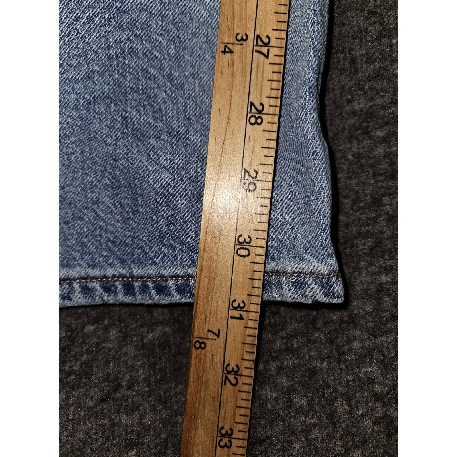 Vintage VINTAGE American Eagle Jeans Womens 12 Blue Distressed Low Rise Saggy Baggy Denim Pants Size 34" / US 12 / IT 48 - 6 Thumbnail