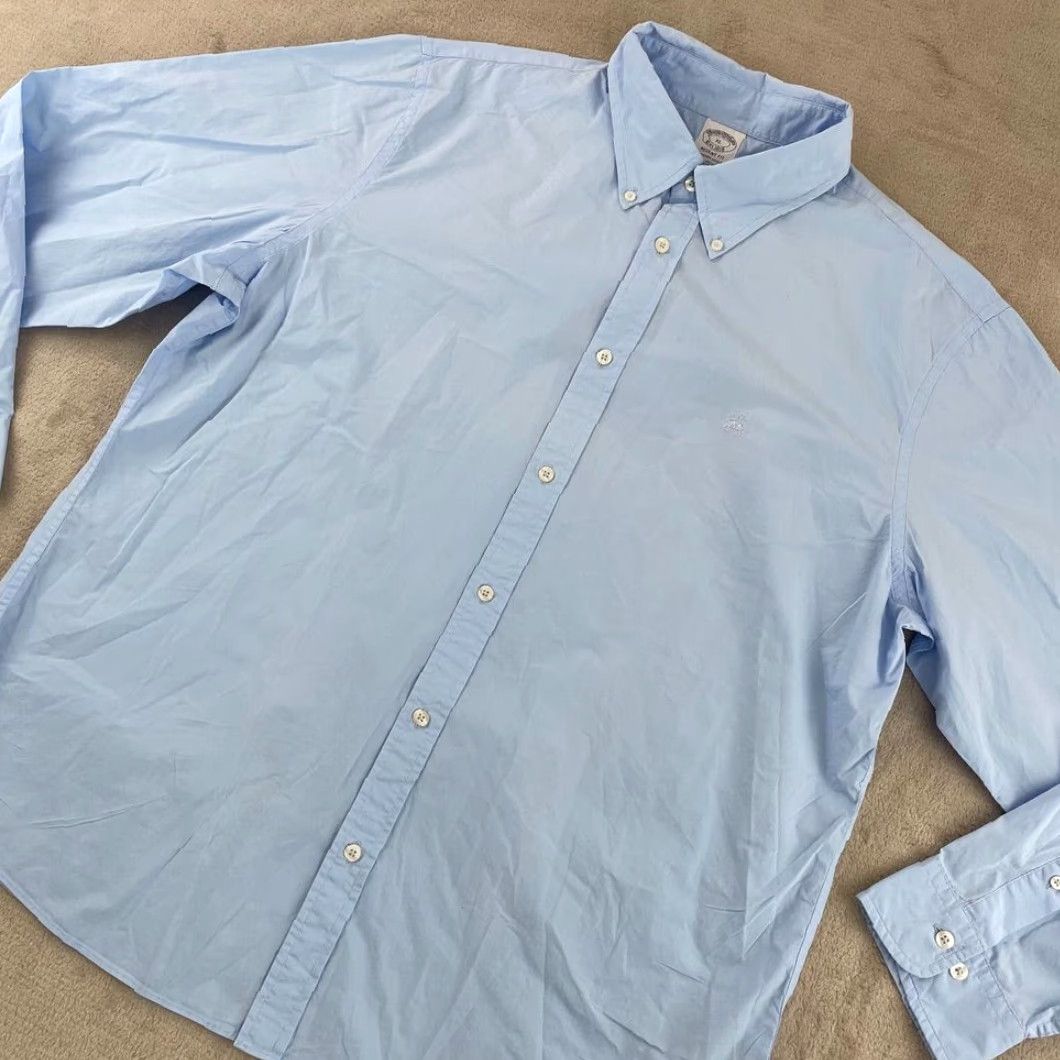 Brooks Brothers Brooks Brothers Shirt Men XL Blue Check Regent Non Iron Chest Logo NWOT Button-Up Long Sleeve Casual Classic Size US XL / EU 56 / 4 - 3 Thumbnail