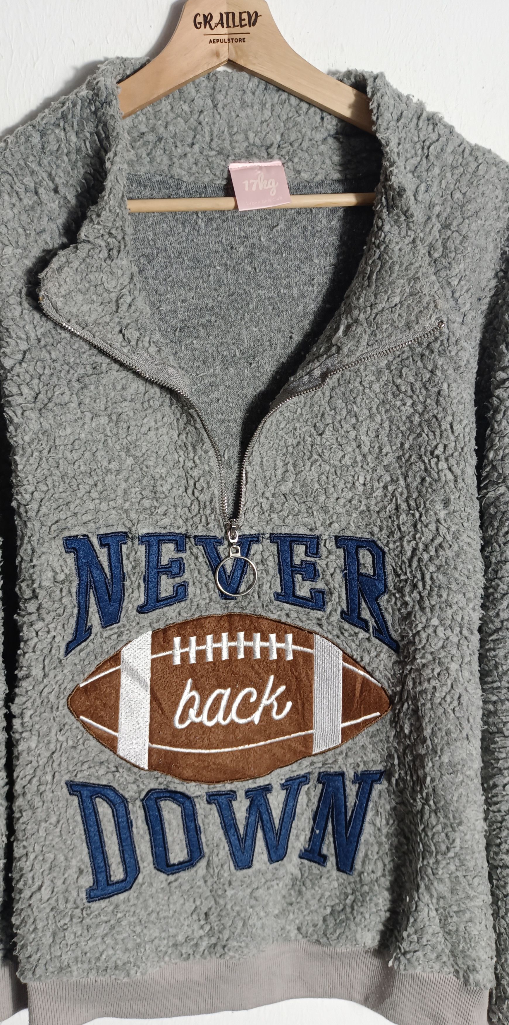 Other Never Back Down Sherpa Sweatshirt Quater Zipper Size US XXL / EU 58 / 5 - 7 Thumbnail