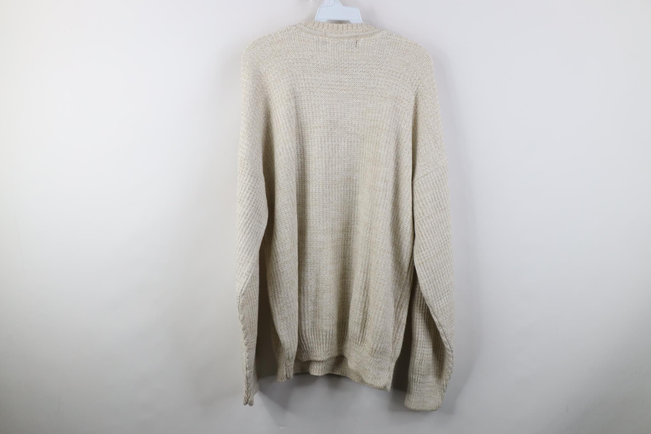 Vintage Vintage 90s Streetwear Blank Thermal Ribbed Knit Sweater USA Size US L / EU 52-54 / 3 - 6 Thumbnail