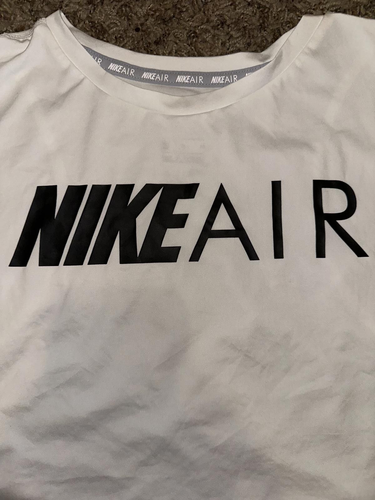 Nike Nike Women’s Air White Crop Top Shirt Size L / US 10 / IT 46 - 4 Thumbnail