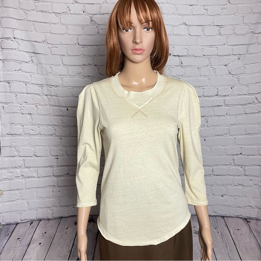 Free People NWT New $58 Free People We the Free Clover Puff Shoulder Be Size XS / US 0-2 / IT 36-38 - 2 Thumbnail