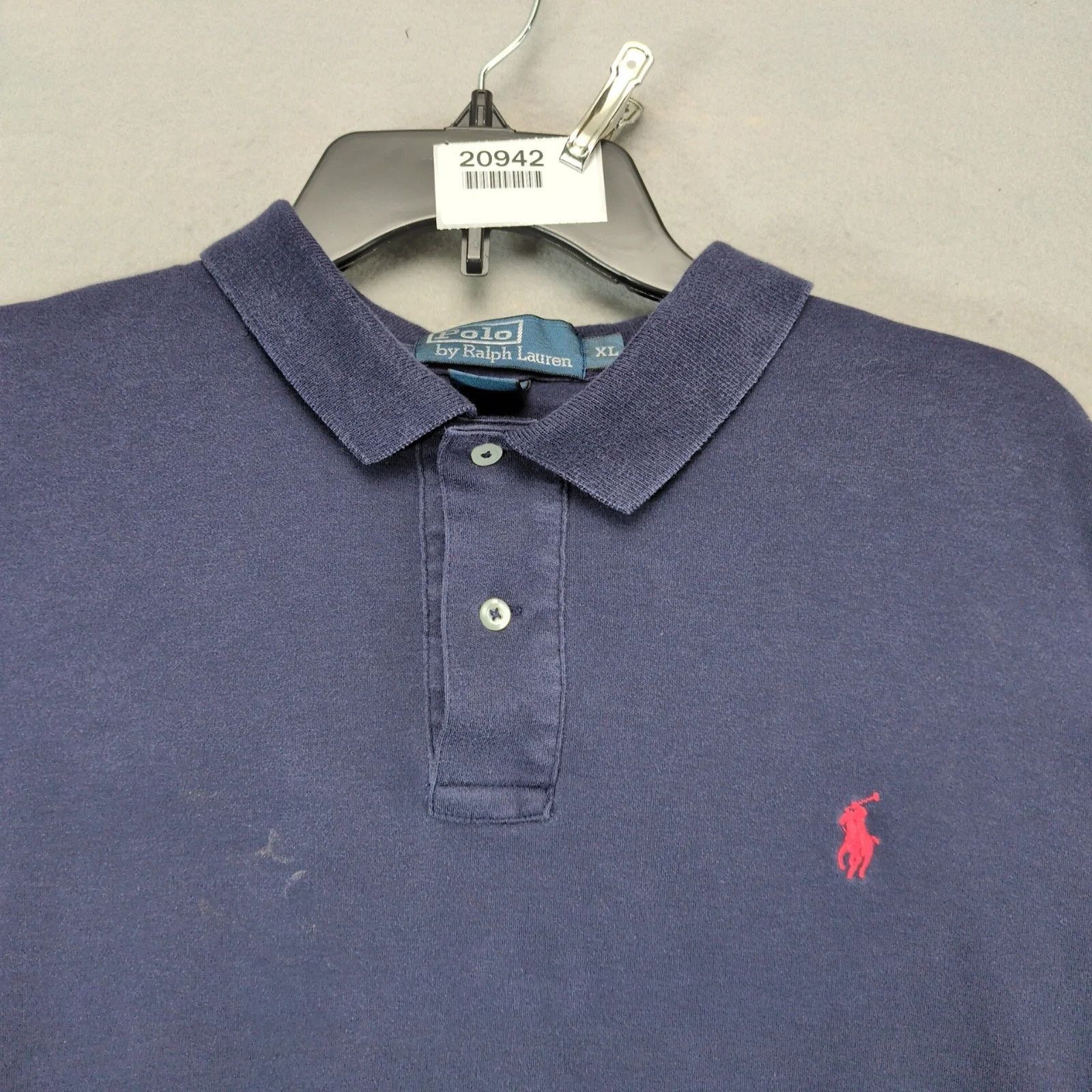 Polo Ralph Lauren Vtg Polo Ralph Lauren Navy Polo Shirt Men's XL Short Sleeve Size US XL / EU 56 / 4 - 5 Thumbnail