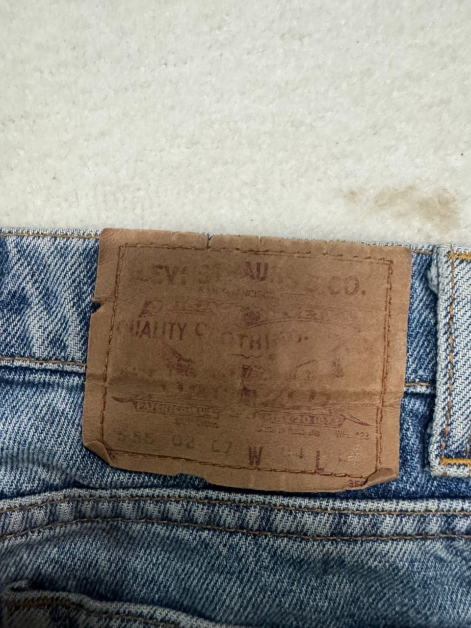 Levi's VINTAGE 1991s LEVI’S 555 STONE WASHED BLUE JEAN VERY RARE Size US 31 - 17 Thumbnail