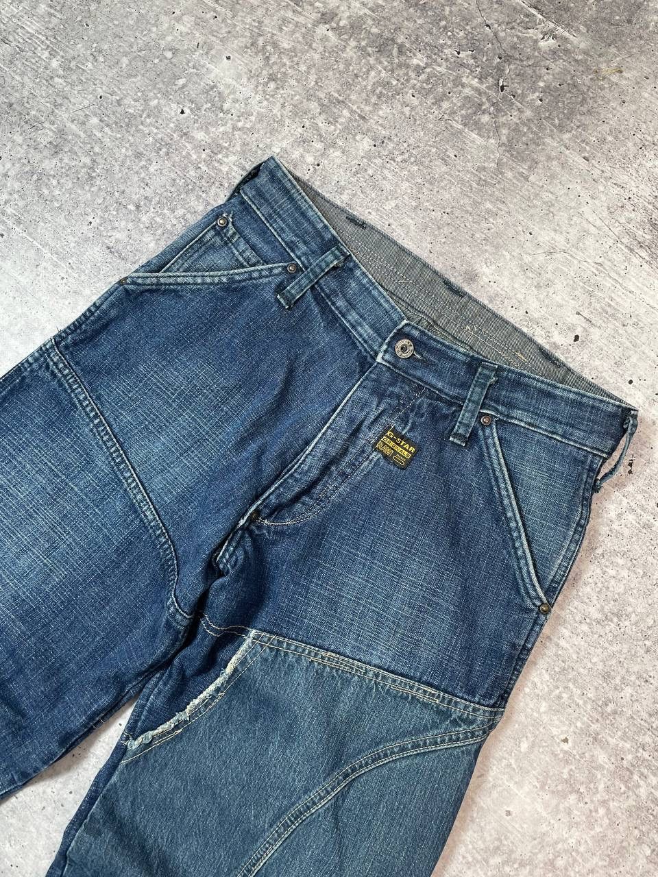 G-Star Vintage 00s G Star Raw Biker Concept Elwood Denim Jeans Y2K Size US 29 - 3 Thumbnail