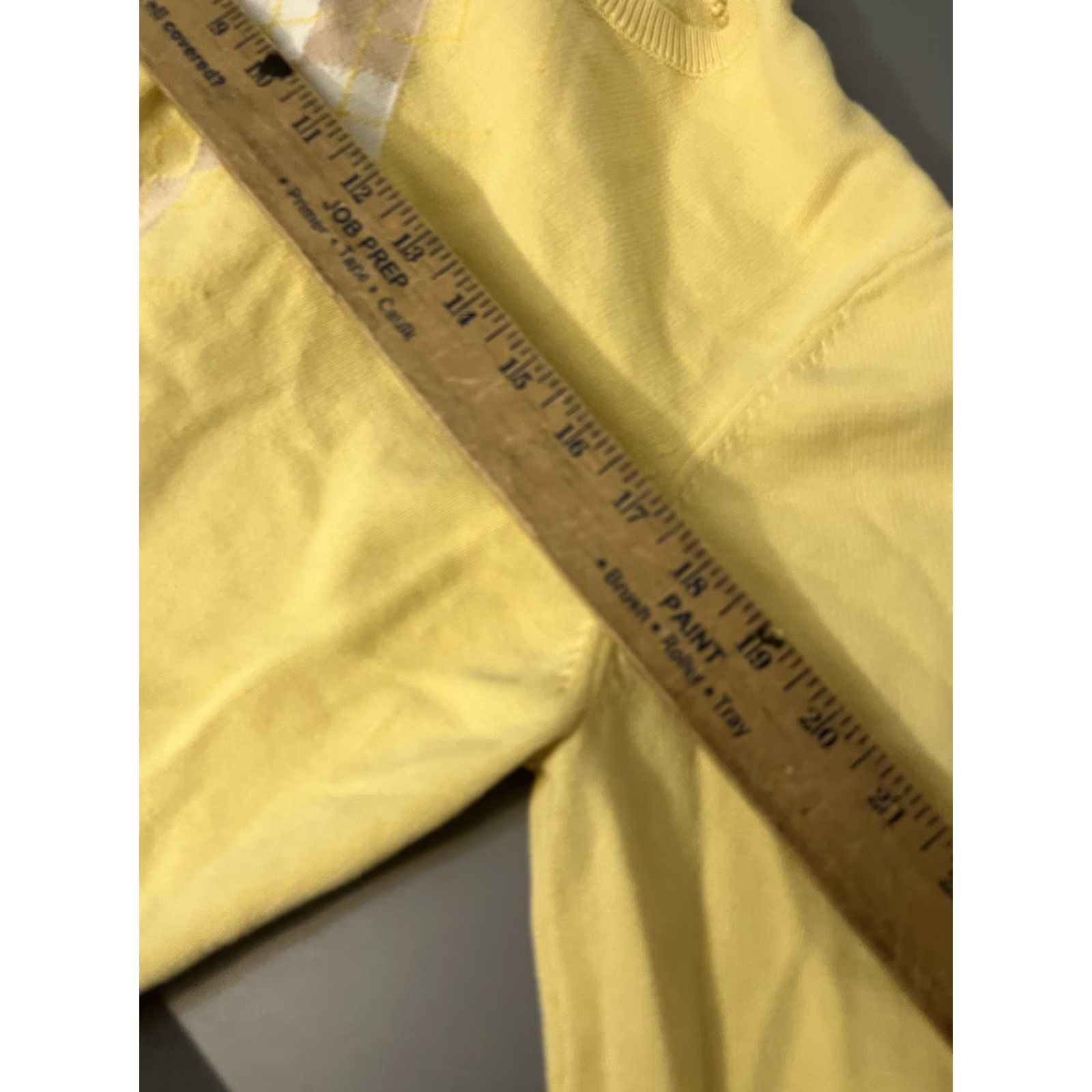 Izod Izod Sweater Men's Large Yellow 100% Cotton Argyle Crew Neck Pullover Excellent Size US L / EU 52-54 / 3 - 5 Thumbnail