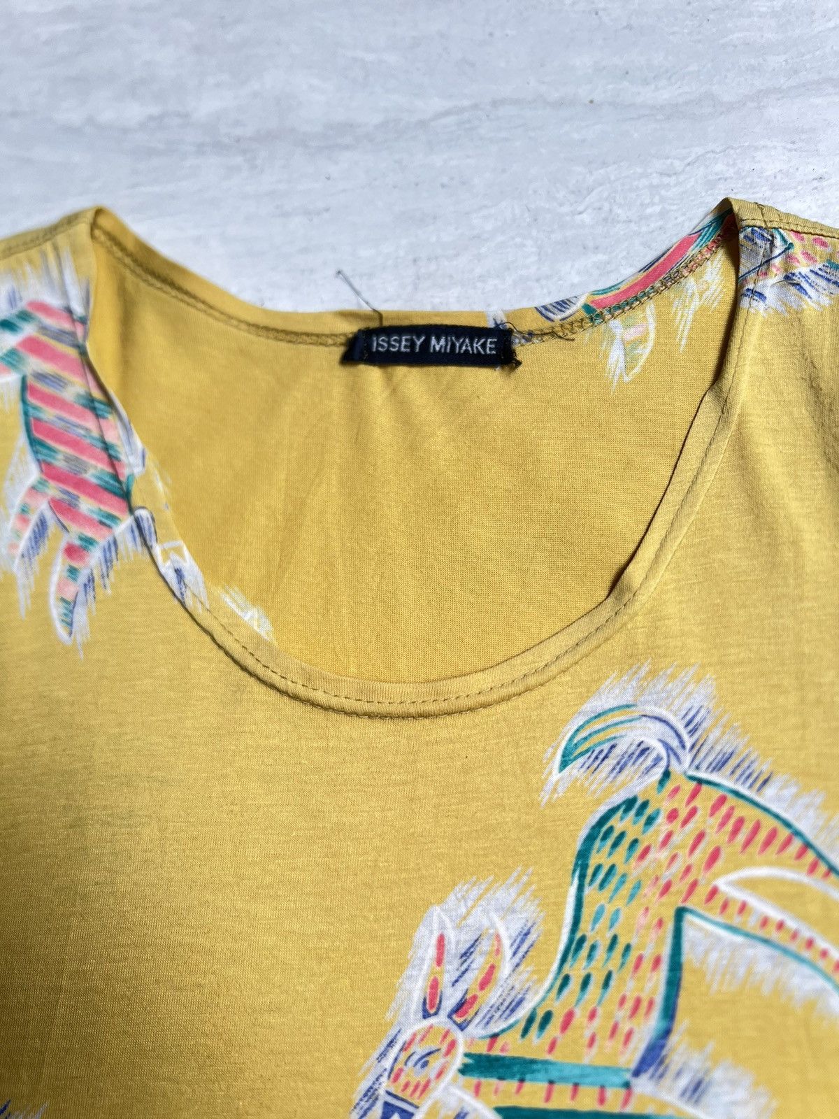 Issey Miyake ISSEY MIYAKE Yellow Tank Top Animal Print Size US XS / EU 42 / 0 - 10 Thumbnail