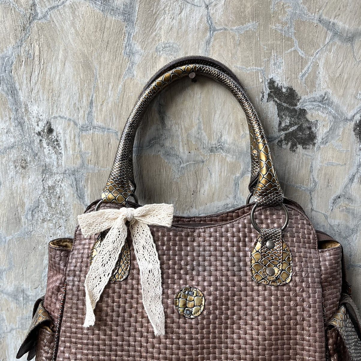 Japanese Brand 00's POCKETED SYN LEATHER SNAKESKIN SHOULDER BAG Size ONE SIZE - 2 Thumbnail