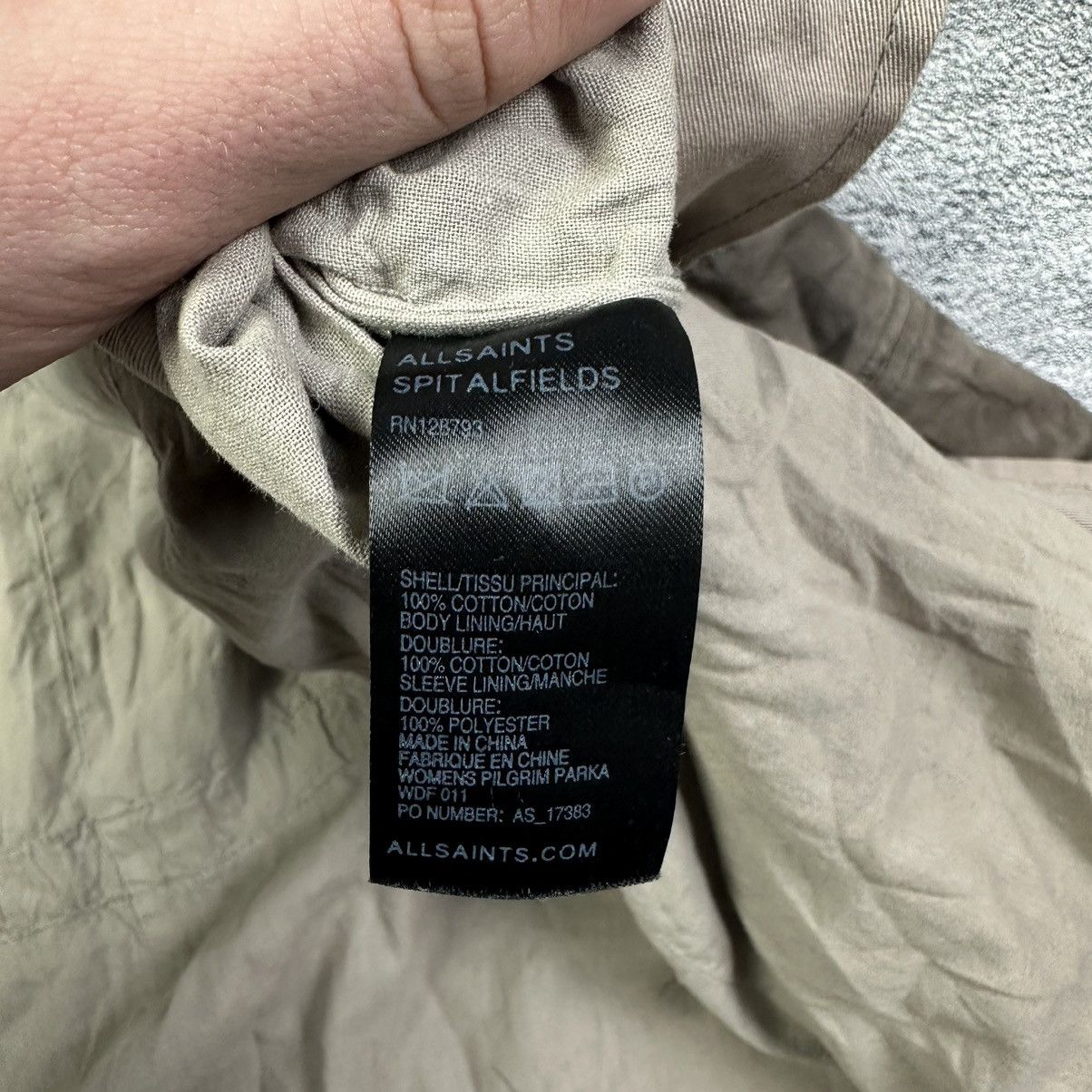 Allsaints AllSaints Parka Jacket Gray Faded Avant Garde Size US M / EU 48-50 / 2 - 21 Thumbnail