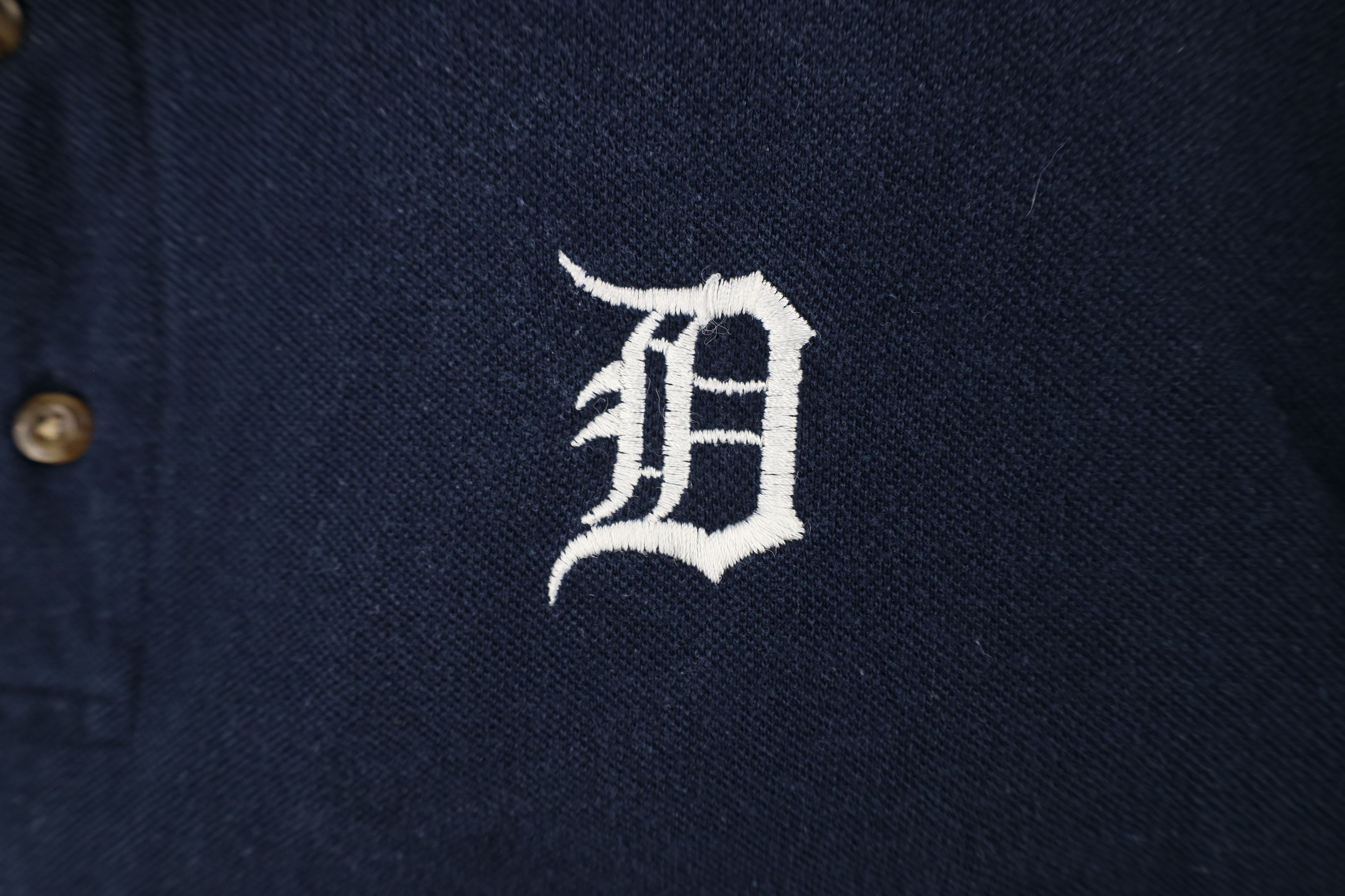 Vintage Vintage 90s Old English D Detroit Tigers Baseball Polo Shirt Size US L / EU 52-54 / 3 - 4 Thumbnail
