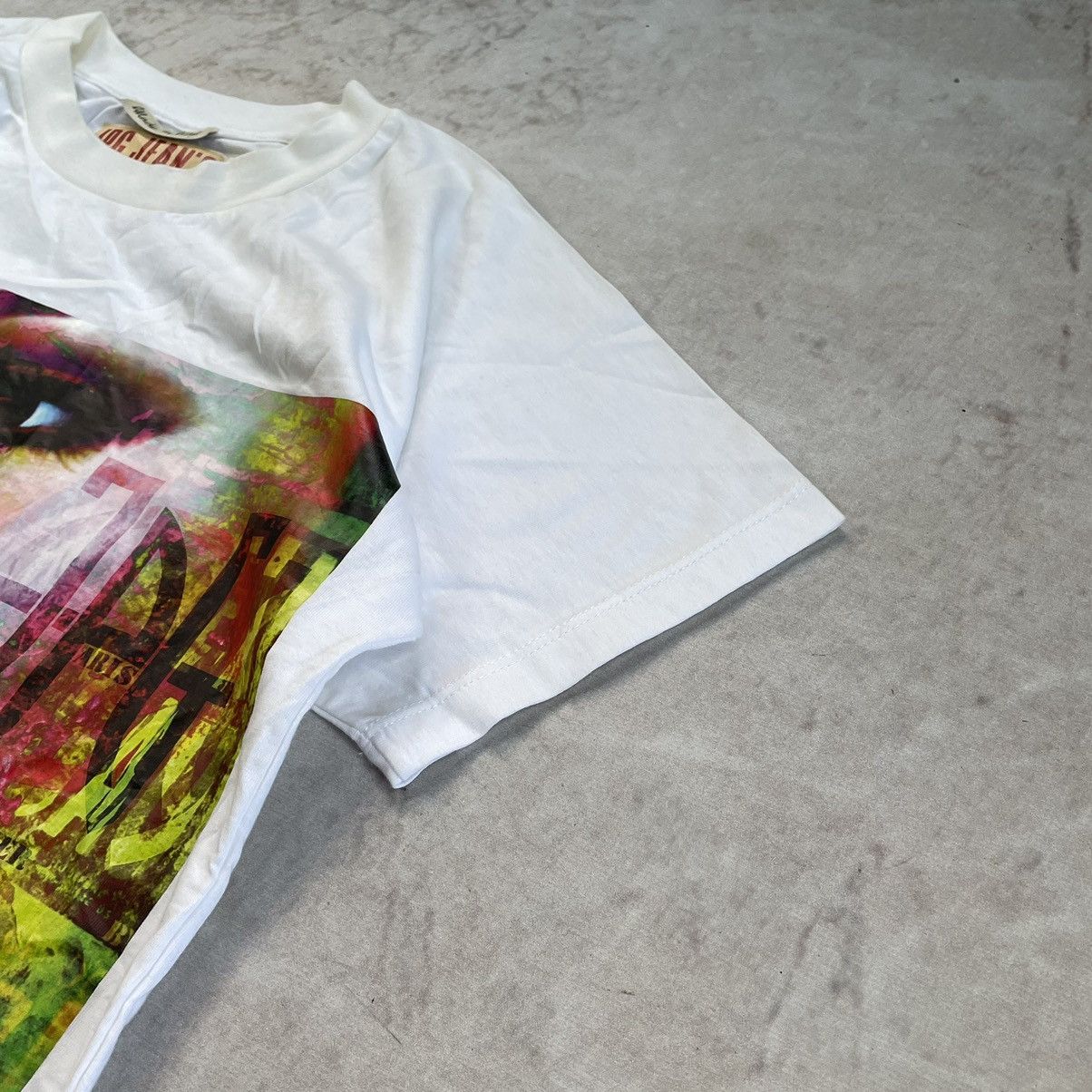 Jean Paul Gaultier × Vintage Jean Paul Gaultier 90s Cyberpunk Face Print Y2K JPG T Shirt Size S / US 4 / IT 40 - 9 Thumbnail