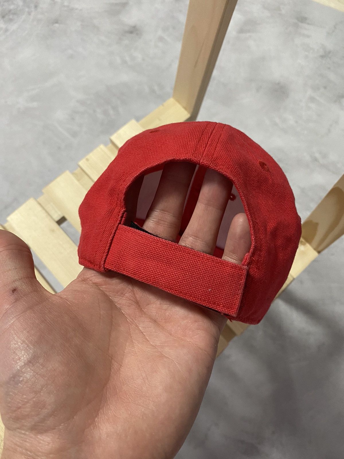 Nike 📍Vintage Cap Nike Red Side Swoosh Size ONE SIZE - 4 Thumbnail