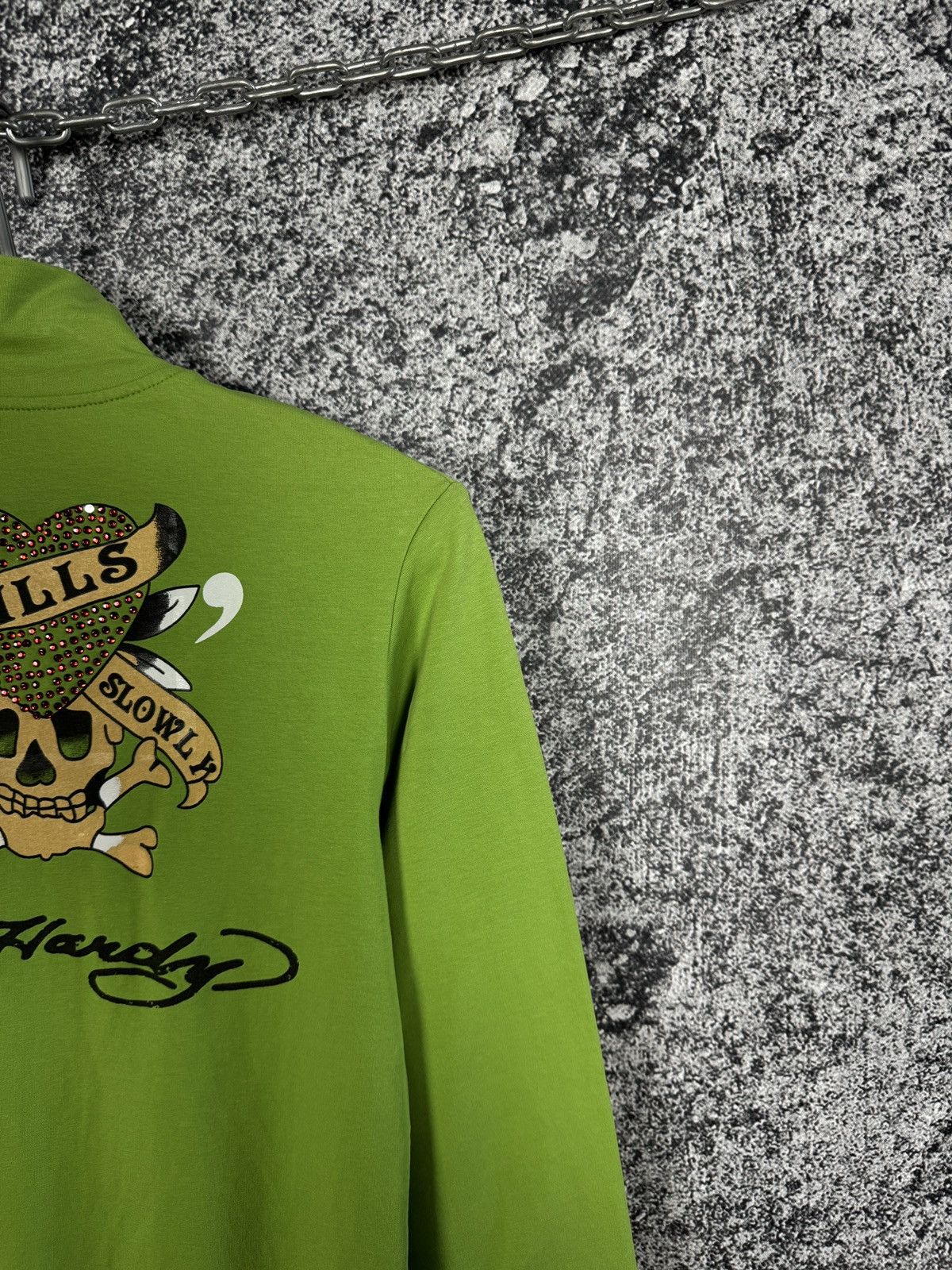 Ed Hardy Ed Hardy Zip Up Track Jacket Love Kills Slowly USA Size L Size L / US 10 / IT 46 - 12 Thumbnail