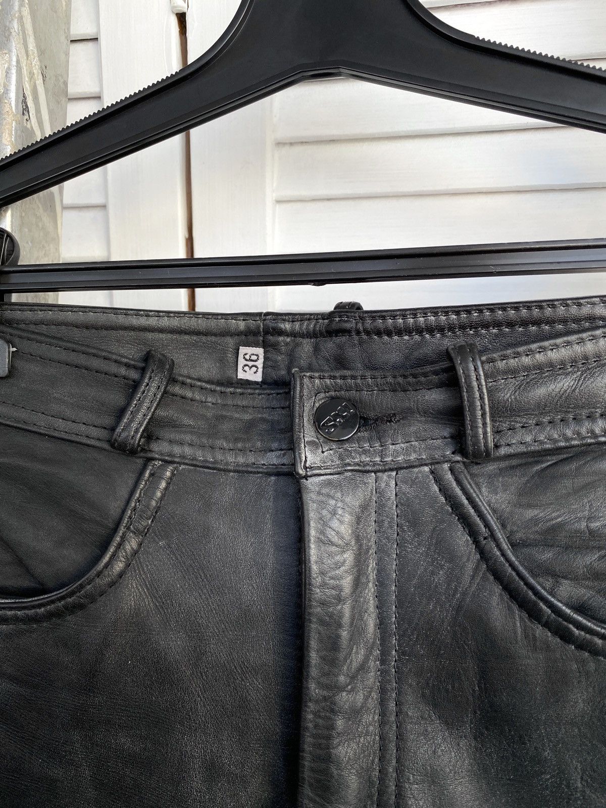 Leather × Vintage Vintage IXS Leather Pants Black Riding Y2K Archival Size US 27 - 7 Thumbnail