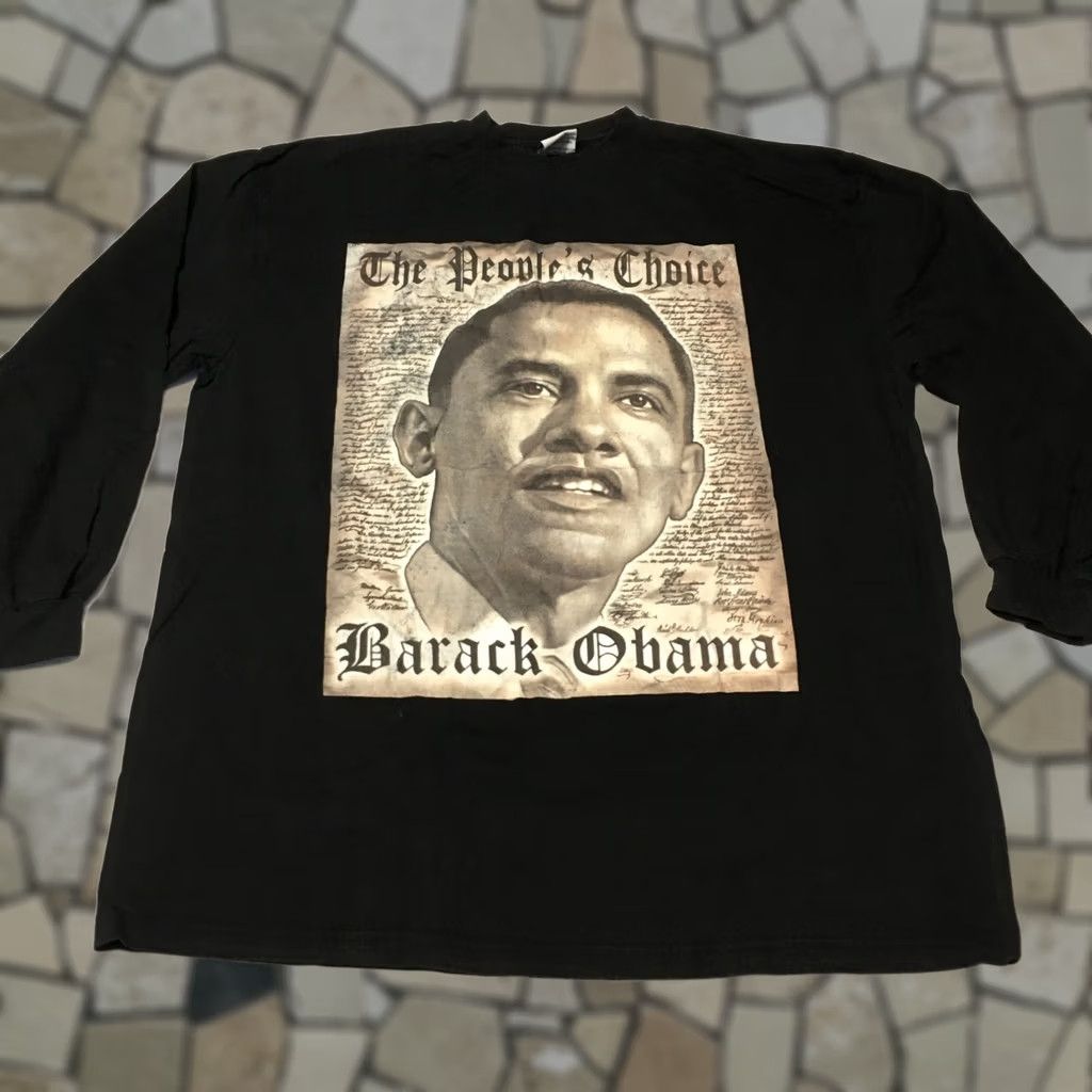 Vintage Barack Obama peoples choice Rap T Style Shirt 2XL Black Mens Size US XXL / EU 58 / 5 - 1 Thumbnail