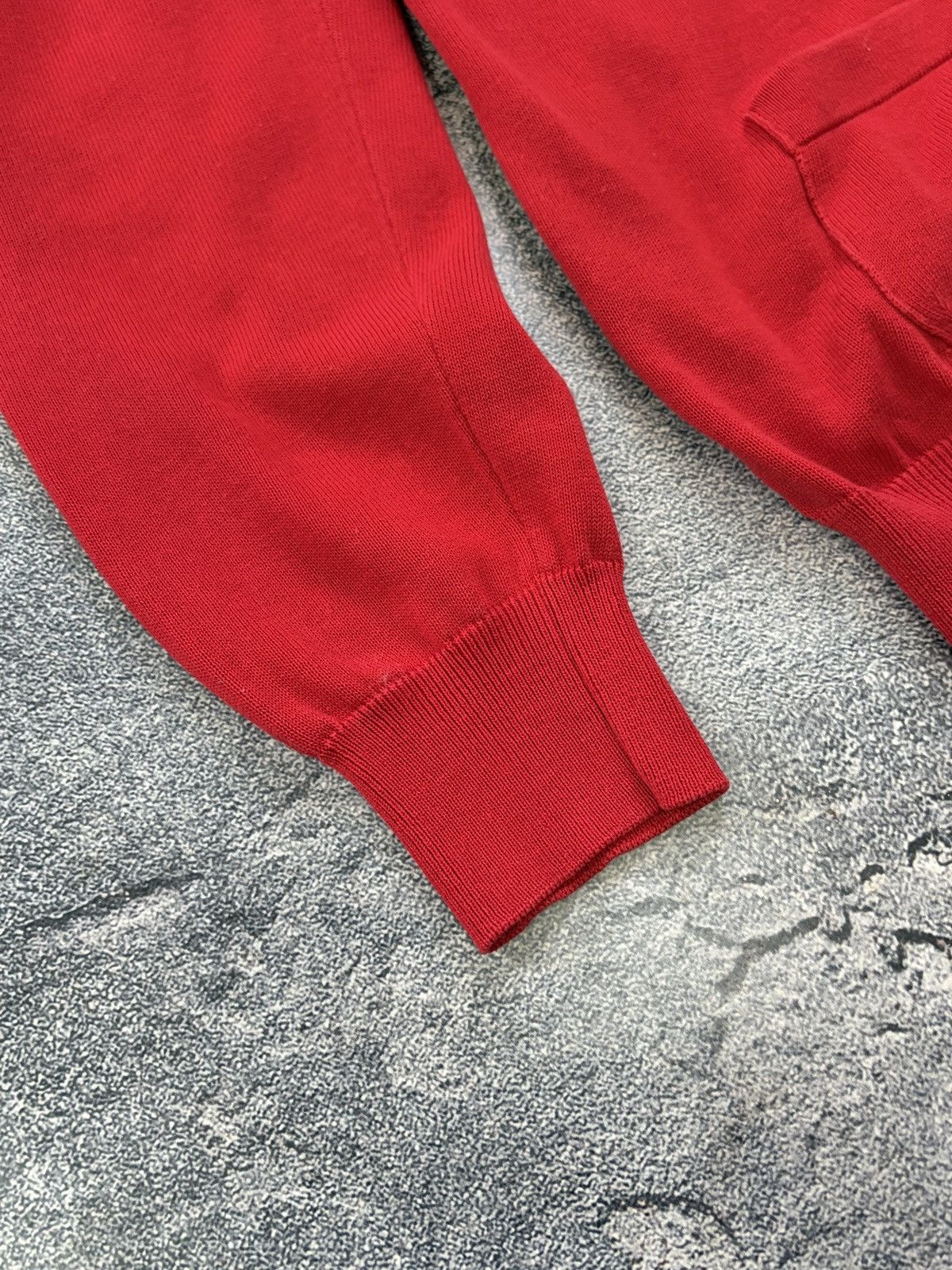 Dsquared2 DSQUARED2 Red V-Neck Cotton Knit Cardigan XL Made In Italy Size US XL / EU 56 / 4 - 10 Thumbnail