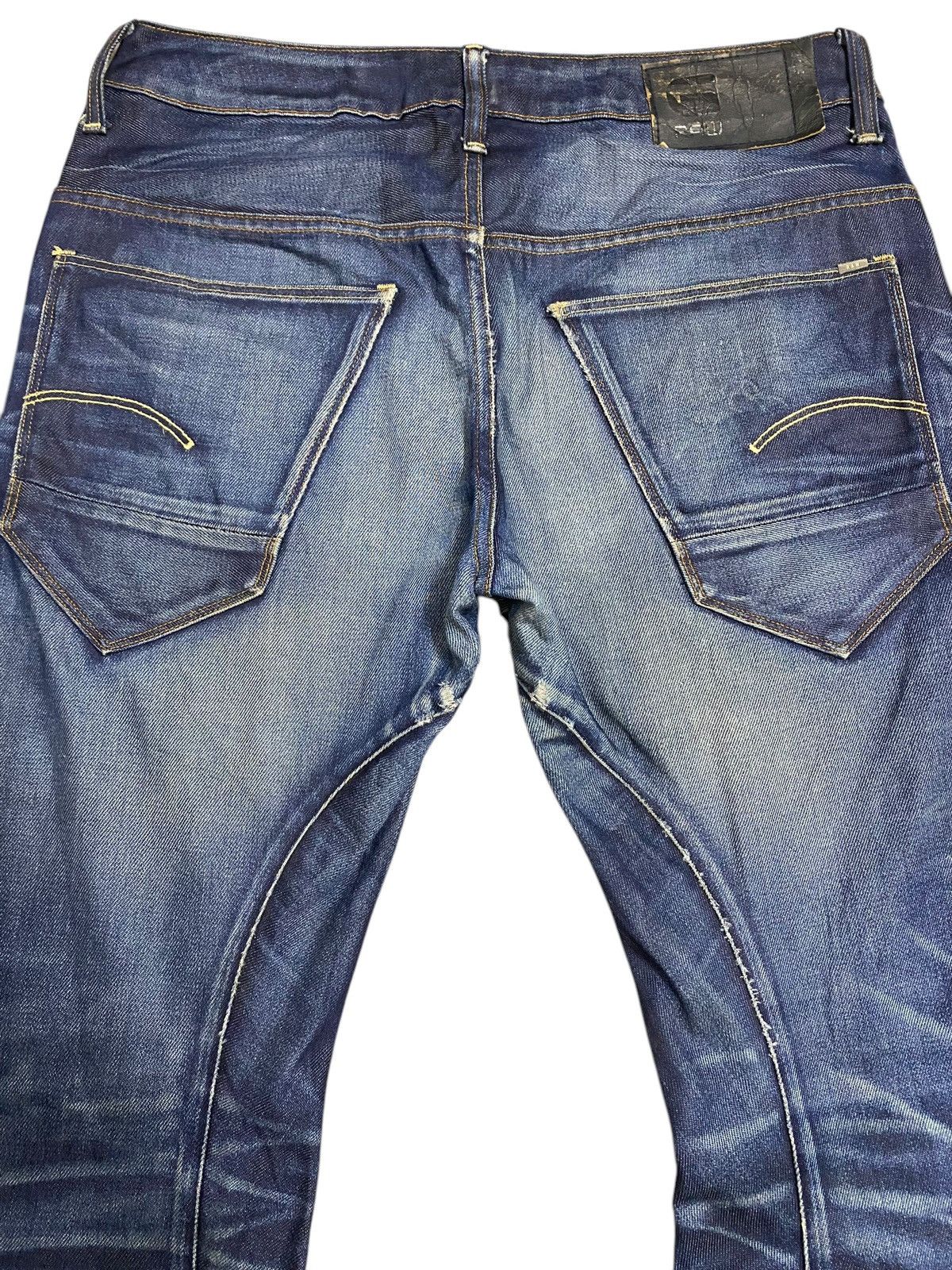 G-Star Vintage Japanese Brands Raw Twist Leg Distressed Slim Jeans Size US 33 - 4 Thumbnail