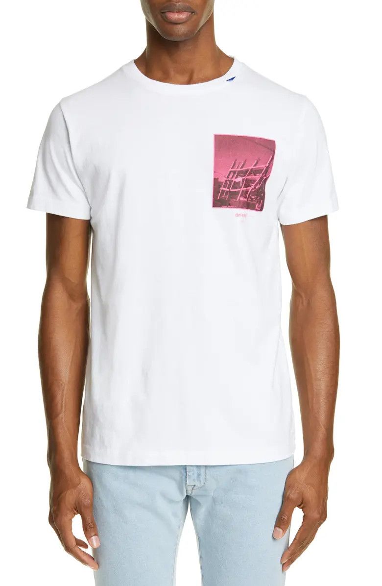 Off-White White Halftone Arrows Logo T-Shirt Size US M / EU 48-50 / 2 - 2 Thumbnail