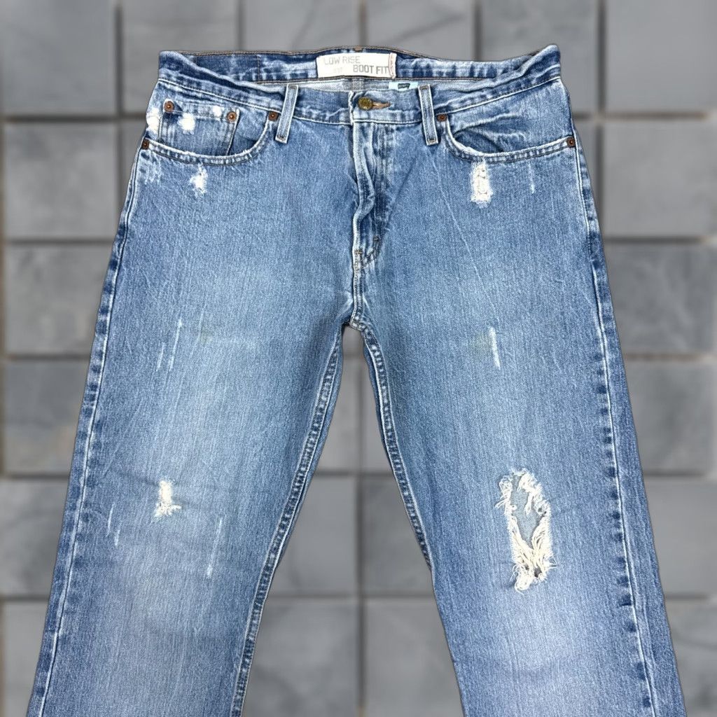 Levi's VINTAGE Levis Jeans Mens 34x34 Blue 527 Bootcut Western Destroyed Cowboy Size US 34 / EU 50 - 1 Thumbnail