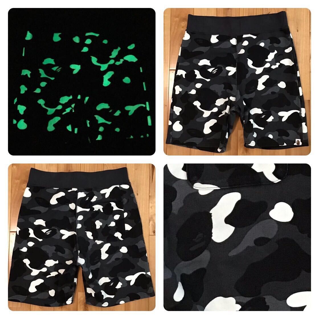 Bape 💫Glow in the dark💫 BAPE City camo sweat shorts APE ★size M Size US 32 / EU 48 - 1 Thumbnail