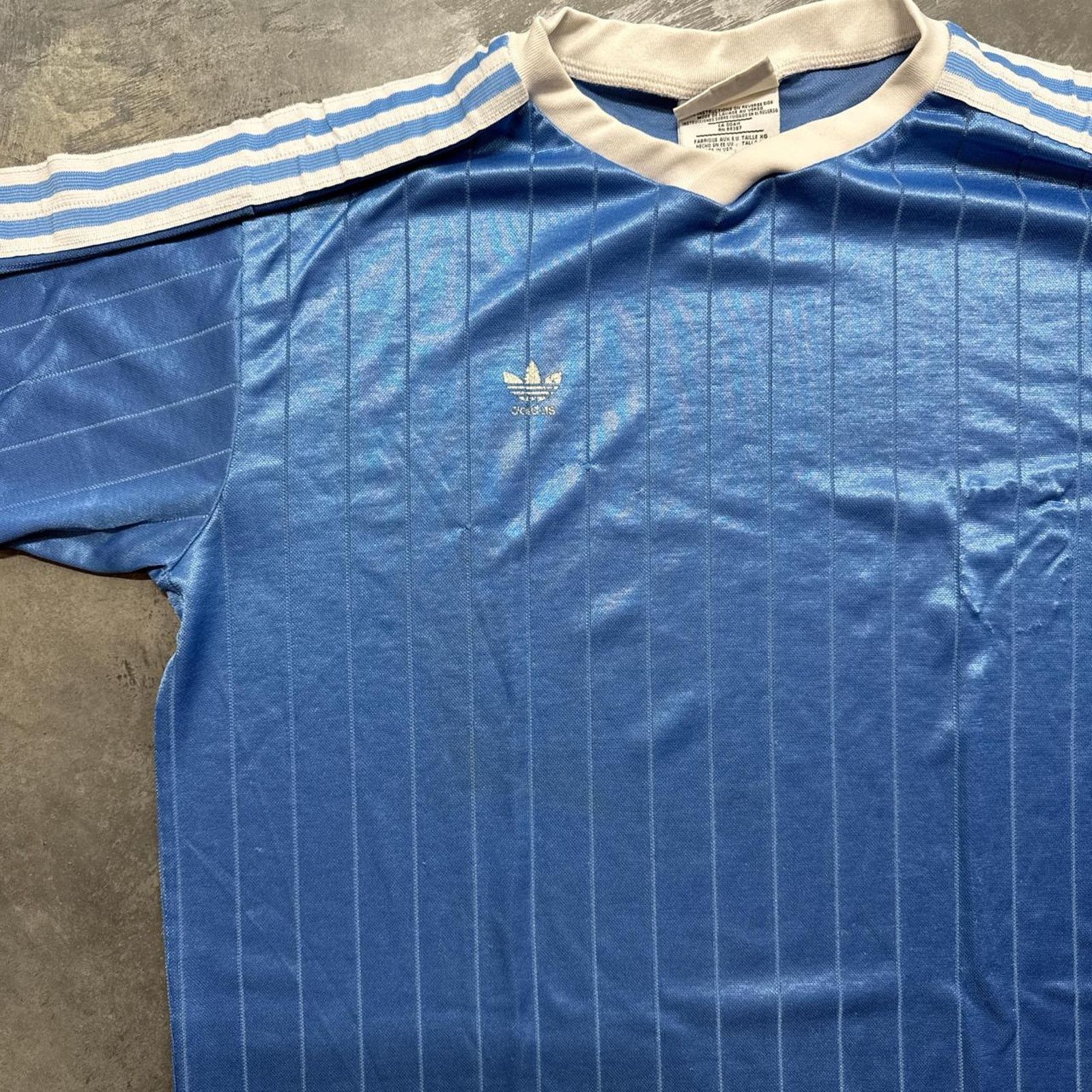 Adidas Vintage 80s Adidas Soccer Jersey Made in USA Size US XL / EU 56 / 4 - 2 Thumbnail