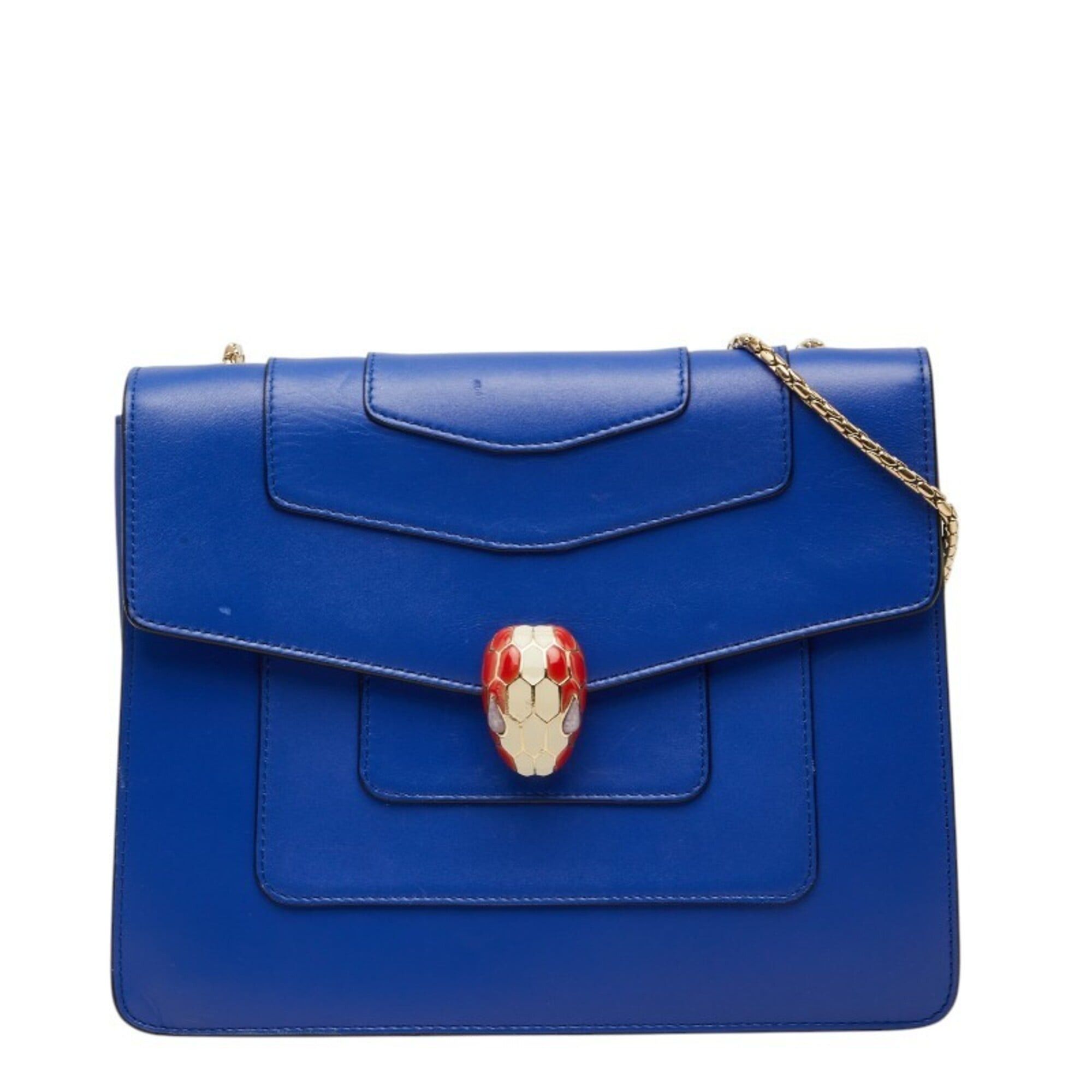 Bvlgari Bulgari Serpenti Forever Chain Shoulder Bag, Blue Leather, Women's BVLGARI Size ONE SIZE - 1 Thumbnail