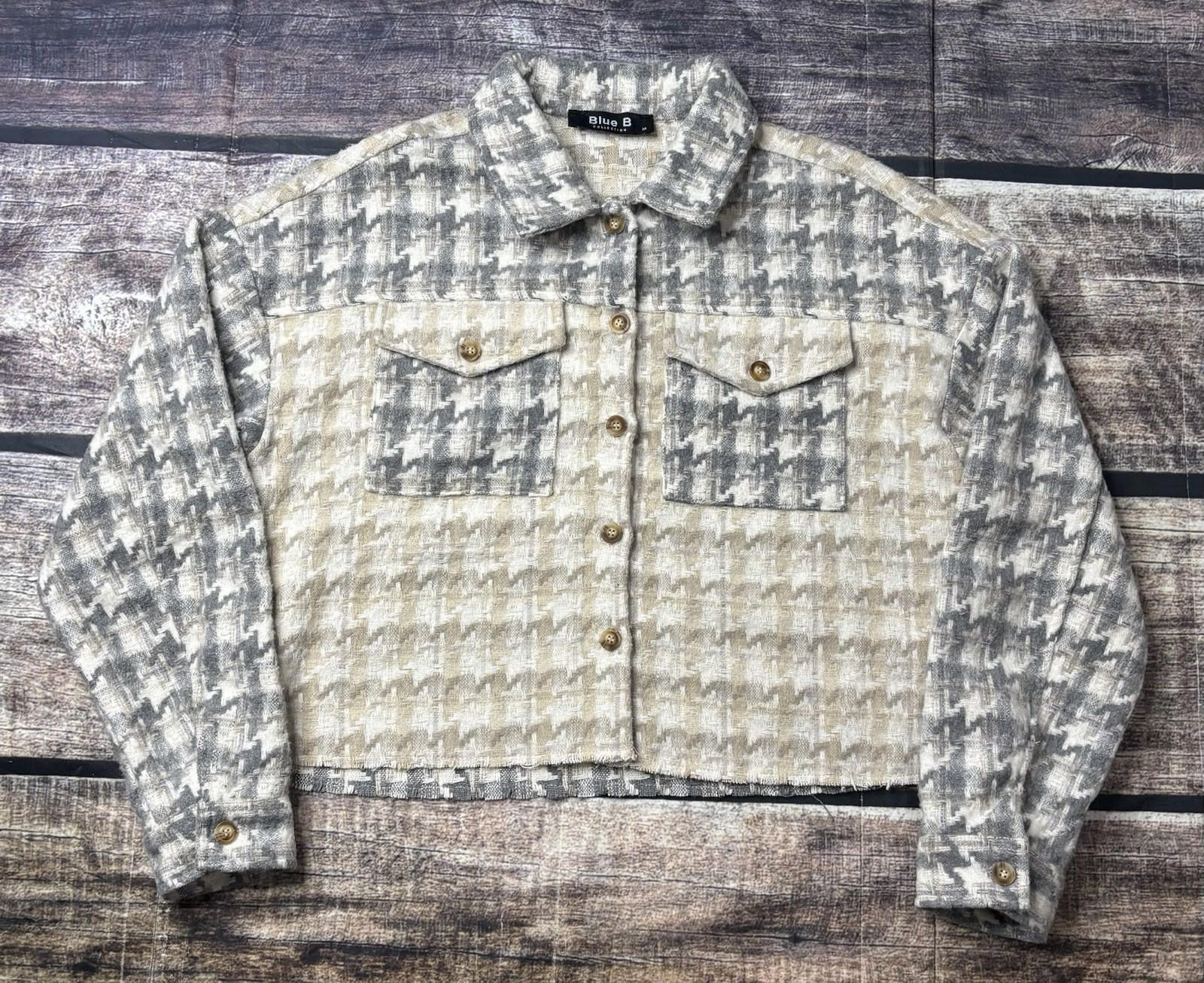 Other Blue B Collection Shacket Women's Medium Shirt Jacket Check Size M / US 6-8 / IT 42-44 - 1 Thumbnail