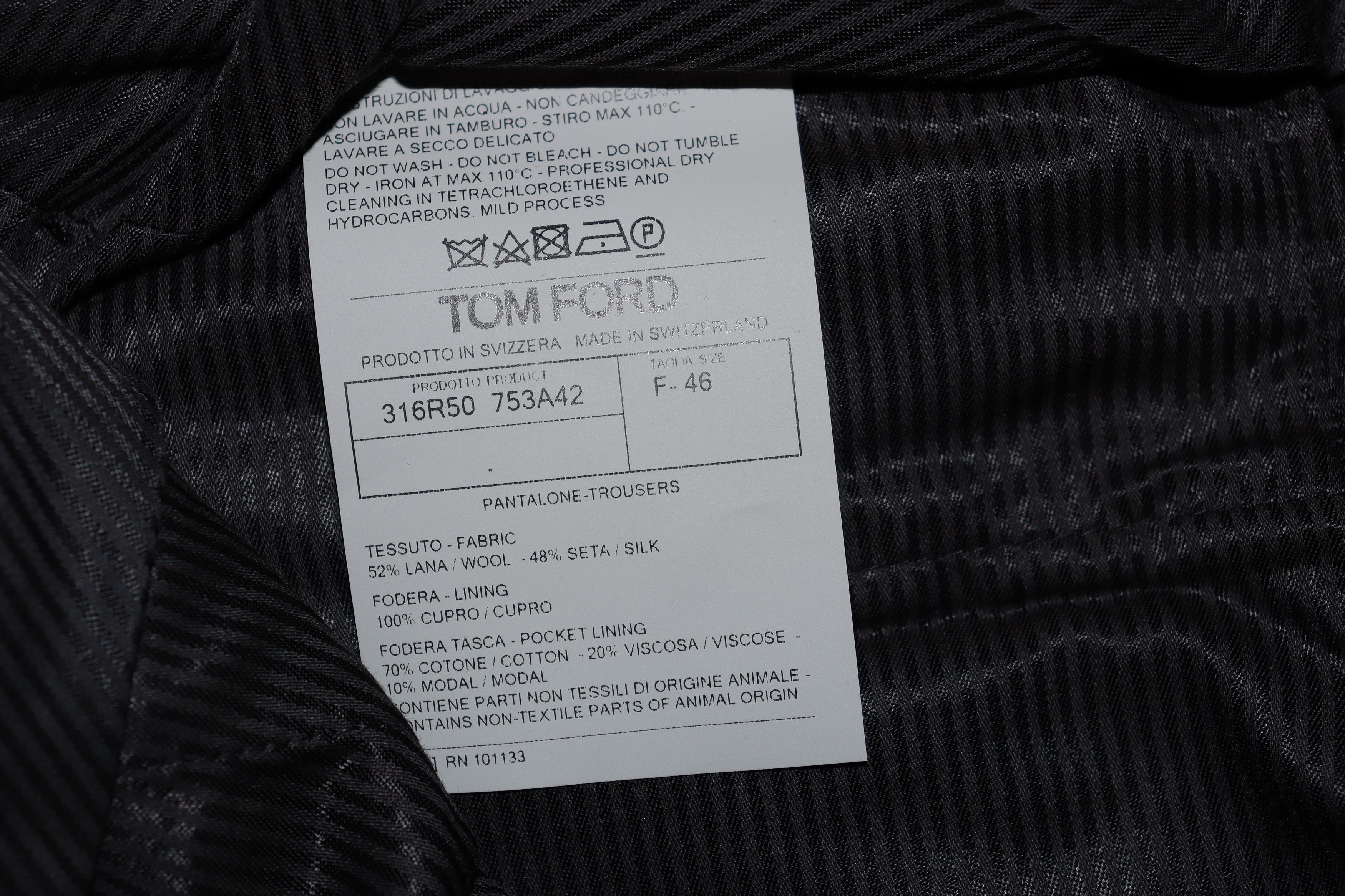 Tom Ford o1rshd1 Belted Formal Slacks / Trousers in Black Size US 30 / EU 46 - 12 Thumbnail
