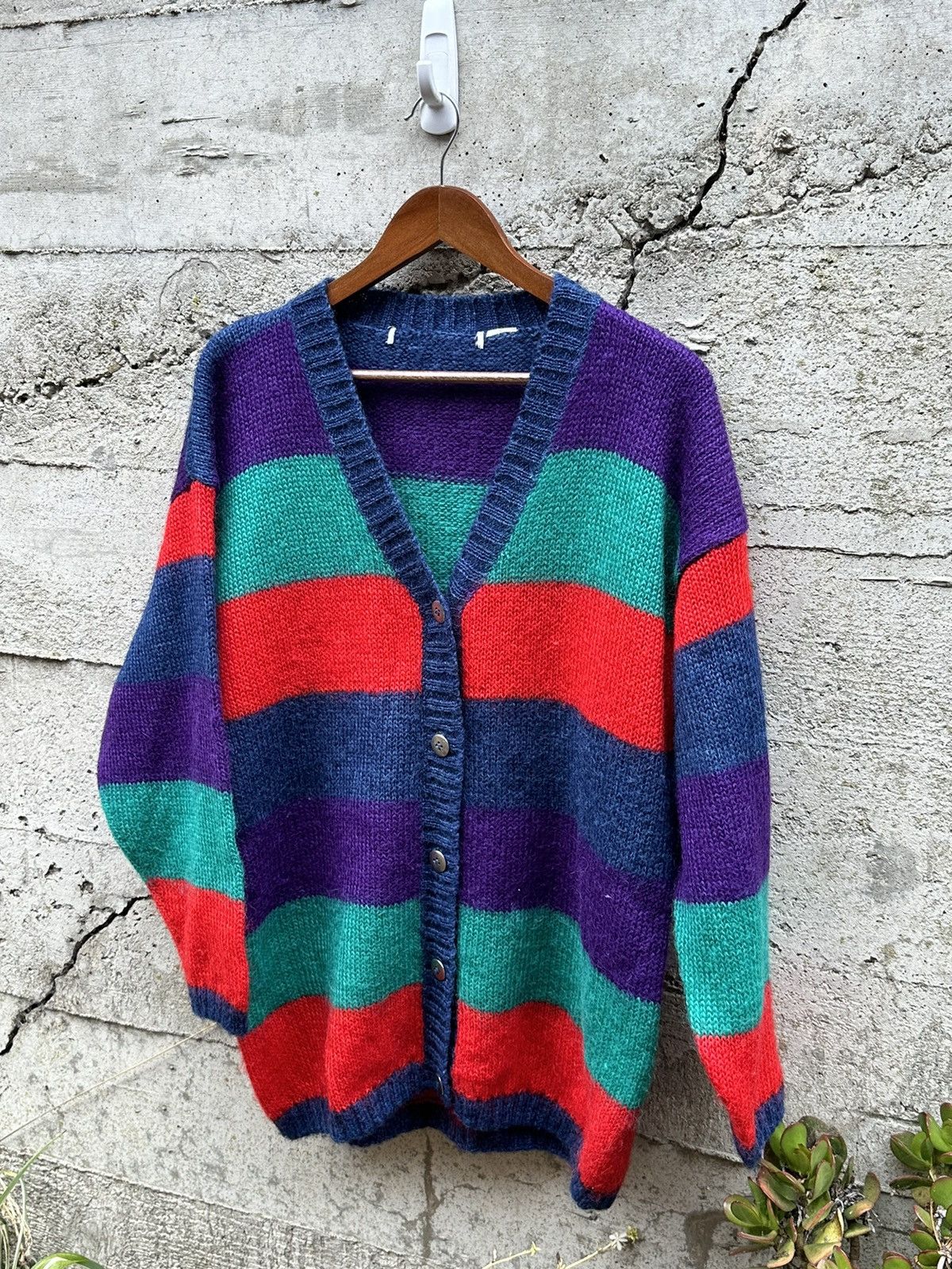 Japanese Brand × Vintage RARE Vintage multi segmented cardigan sweater Size US M / EU 48-50 / 2 - 1 Thumbnail