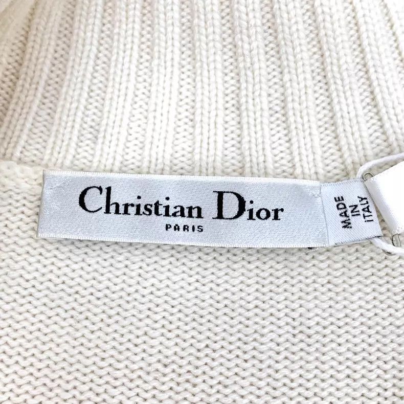 Dior Dior Beige bee embroidered cashmere turtleneck long-sleeve Size XS / US 0-2 / IT 36-38 - 6 Thumbnail