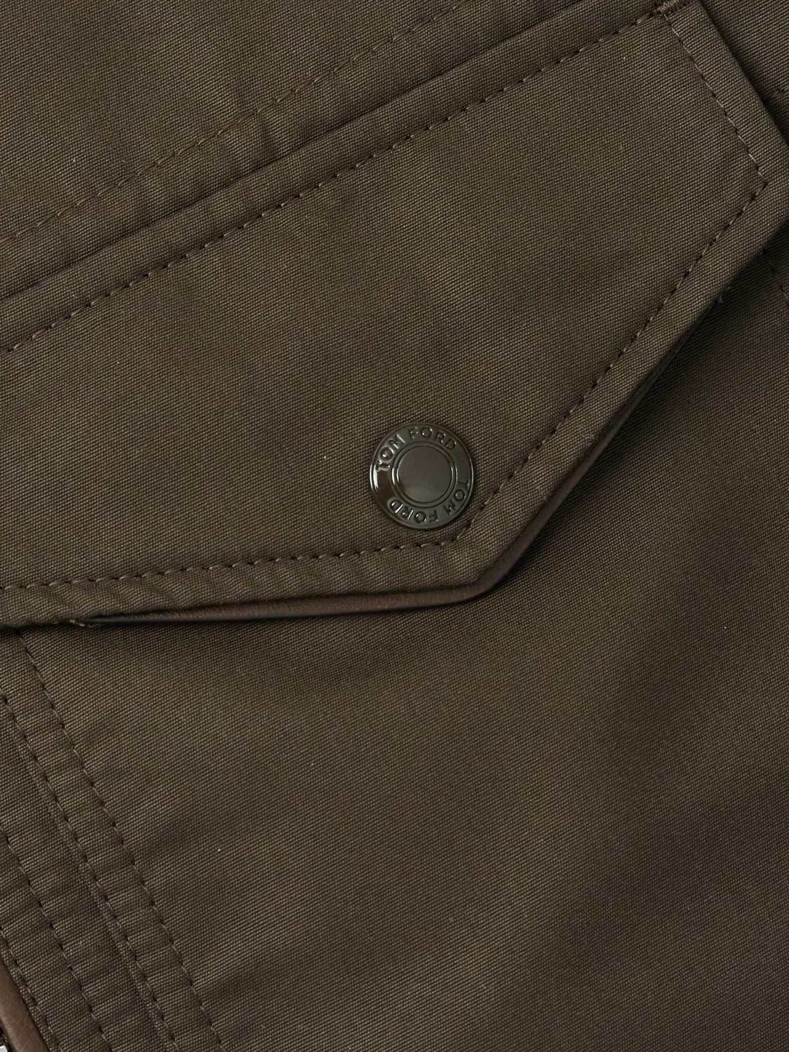 Tom Ford o1w1db10925 OBS026 Nylon Biker Blouson Jacket in Dark Olive Size US S / EU 44-46 / 1 - 3 Thumbnail