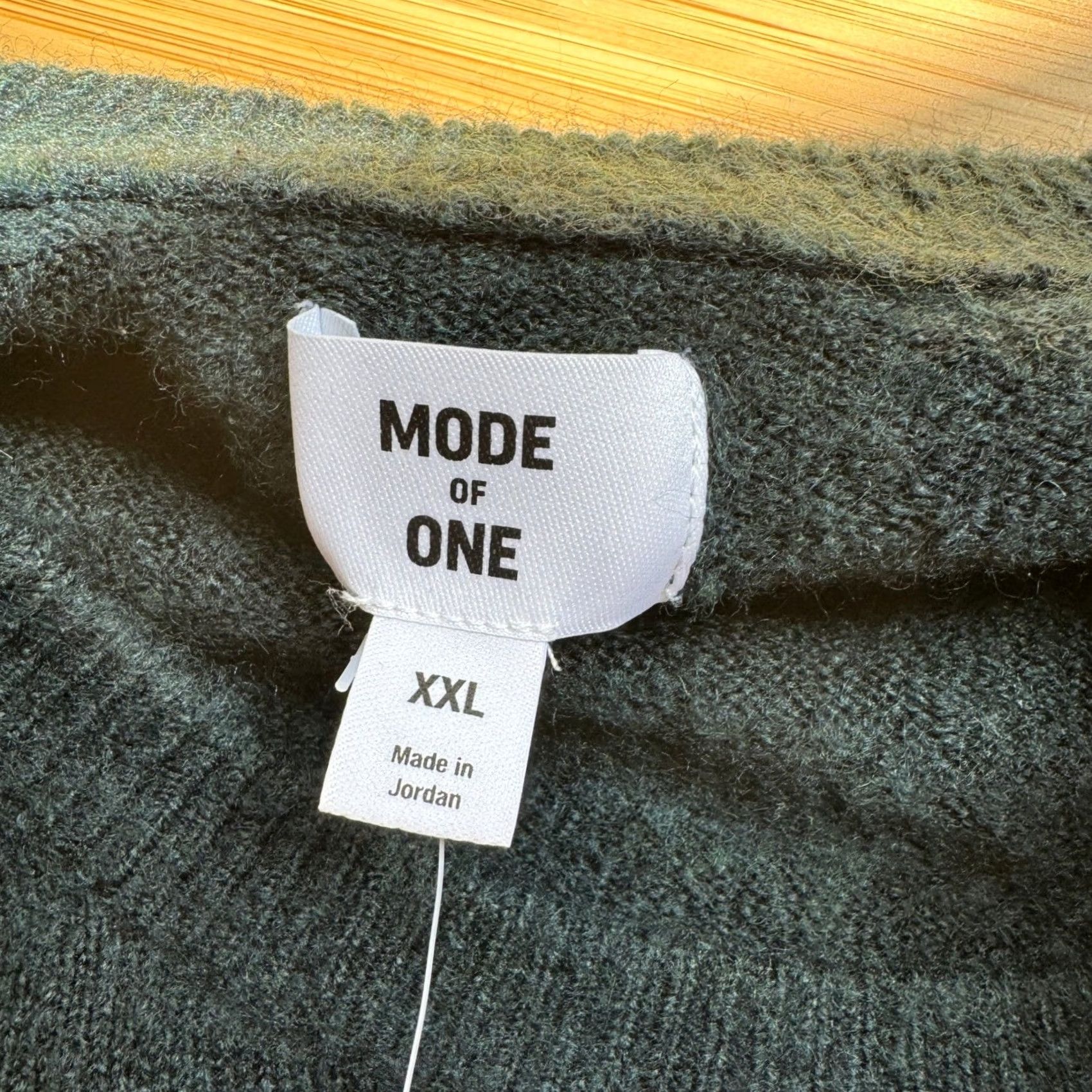 Vintage Mode of One Mens Relaxed Fit Sweater Crew Neck All Seasons XXL Deep Malachite Green Knit Pullover Casual Holiday 2XL Size US XXL / EU 58 / 5 - 4 Thumbnail