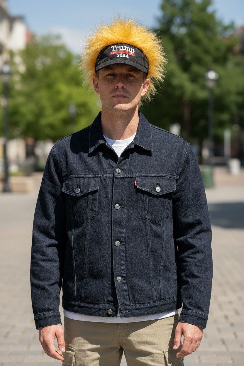 Other Trump 2024 Hair Visor Cap Donald Trump Blonde Wig Hat Size ONE SIZE - 2 Thumbnail