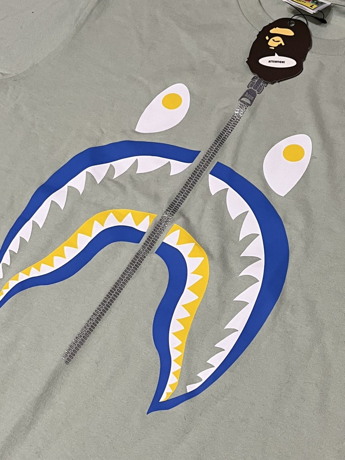 Bape A Bathing Ape Teal Shark Tee New With Tags Size US L / EU 52-54 / 3 - 2 Thumbnail