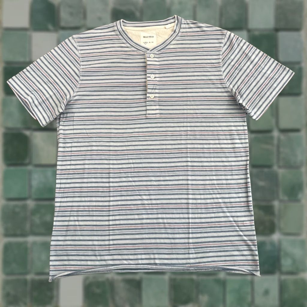 Billy Reid VINTAGE Billy Reid Henley Shirt Men M Grey Multi Striped Blade Collar NWOT 148 Size US M / EU 48-50 / 2 - 1 Thumbnail