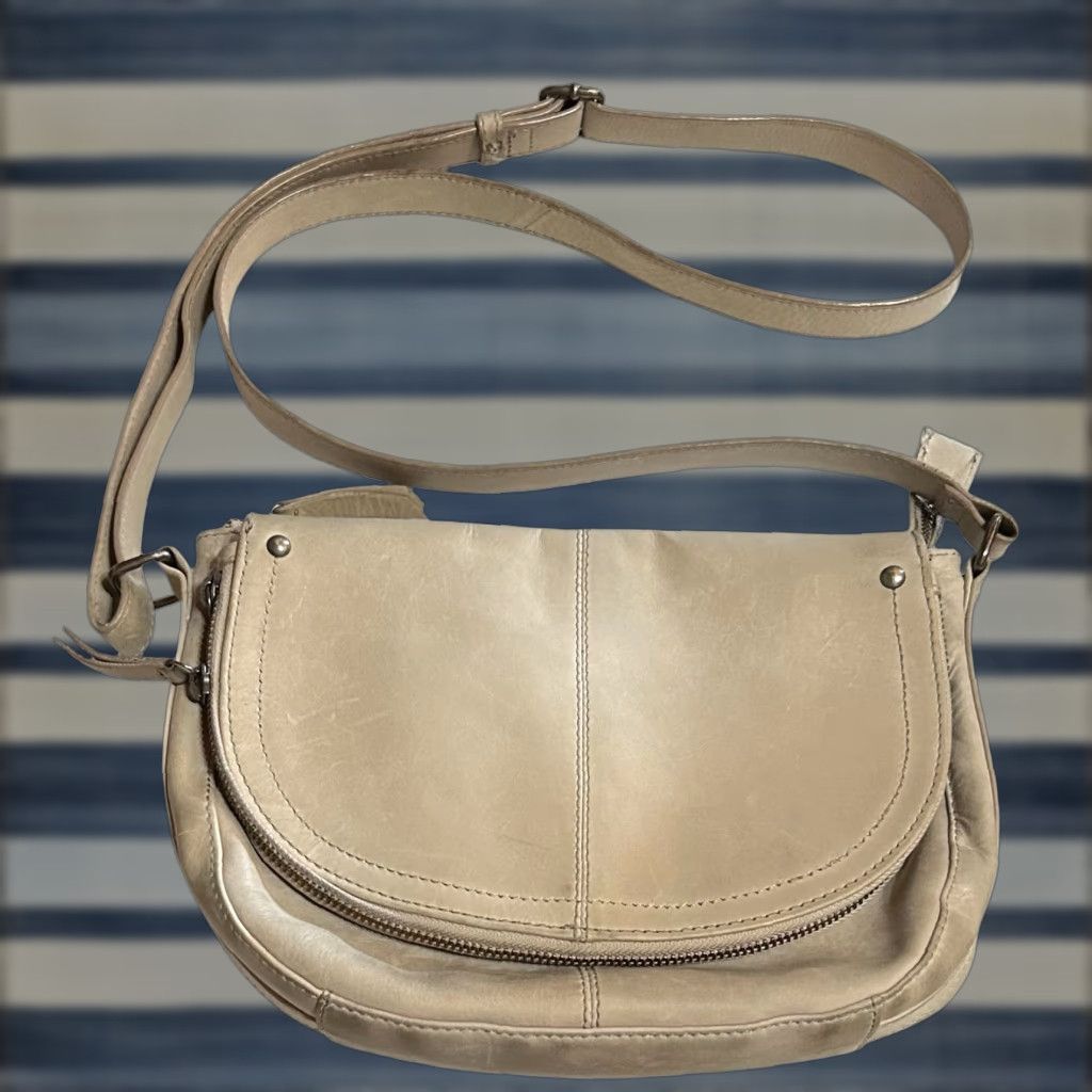 Lucky Brand VINTAGE Lucky Brand Mint Green Leather Crossbody Satchel Foldover Purse Women’s Size ONE SIZE - 1 Thumbnail