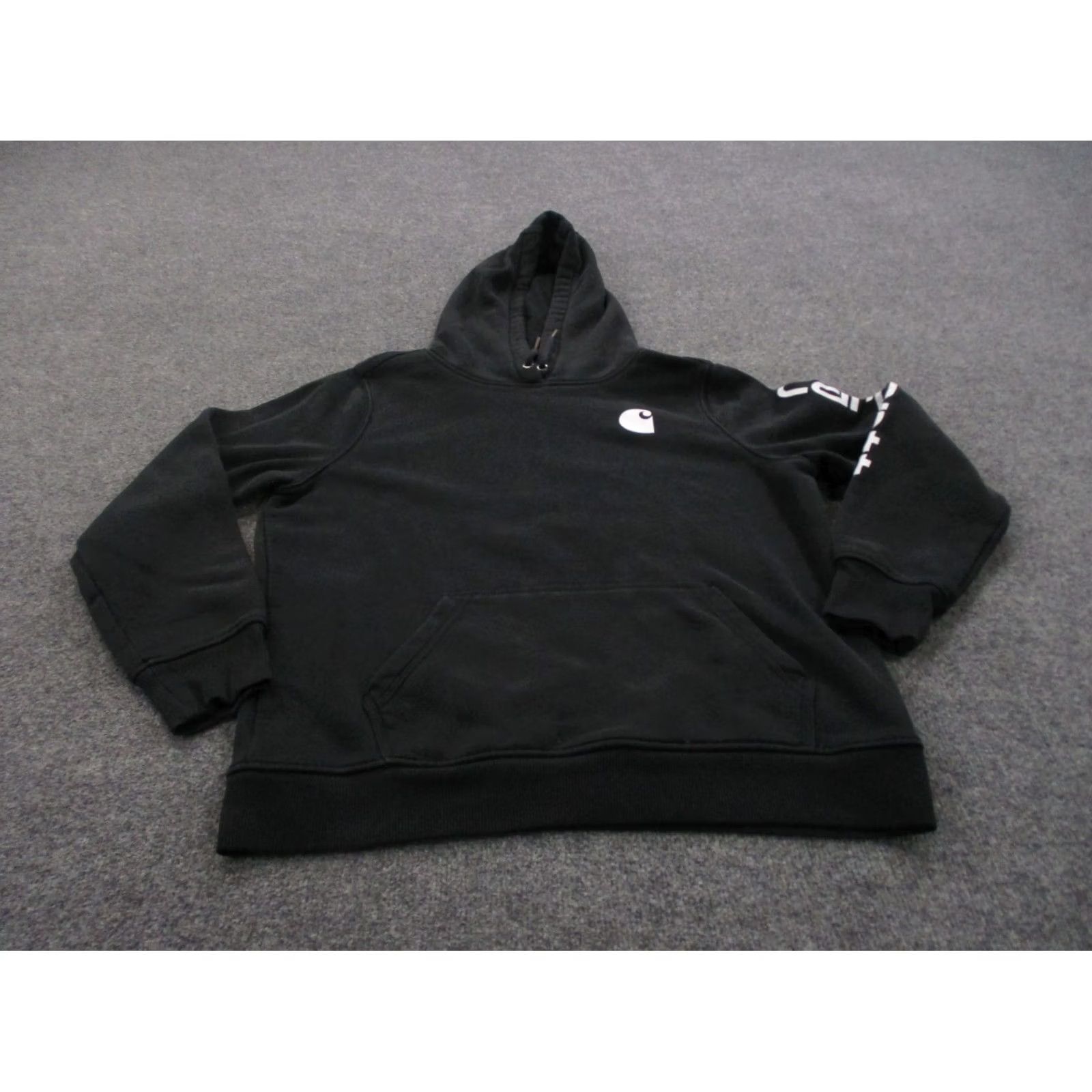 Carhartt Carhartt Hoodie Women L Black Relaxed Pullover Hooded Pockets Thermal Knit Sweatshirt Style: Pullover, Activewear, Workwear Mens Womens Girls Boys Size L / US 10 / IT 46 - 2 Thumbnail
